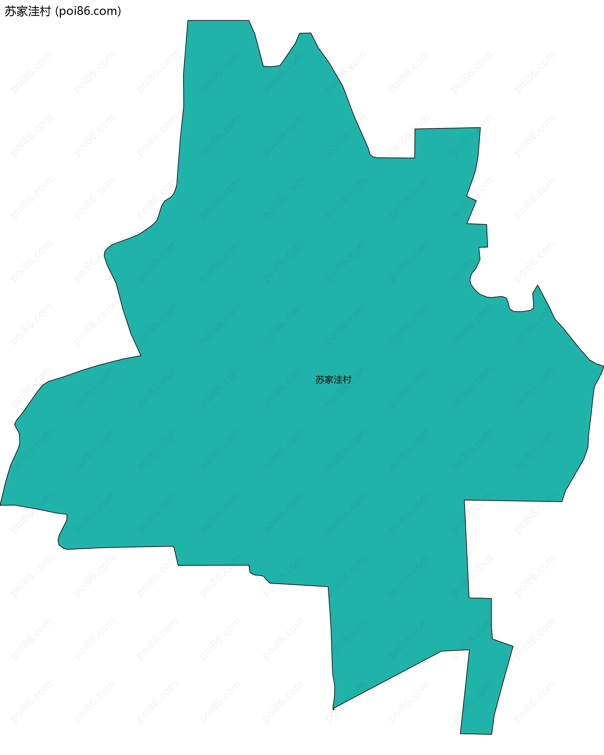 苏家洼村边界地图