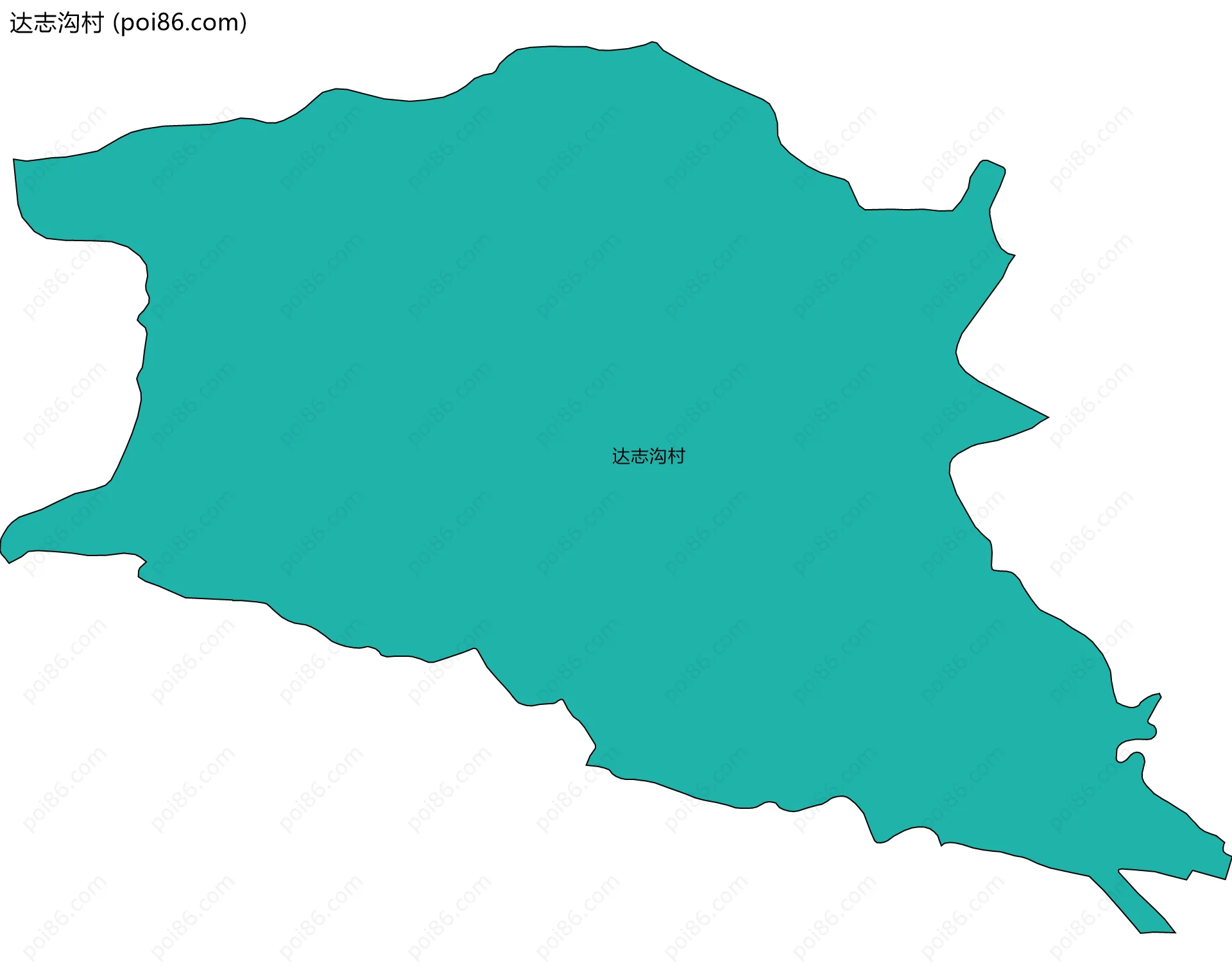 达志沟村边界地图