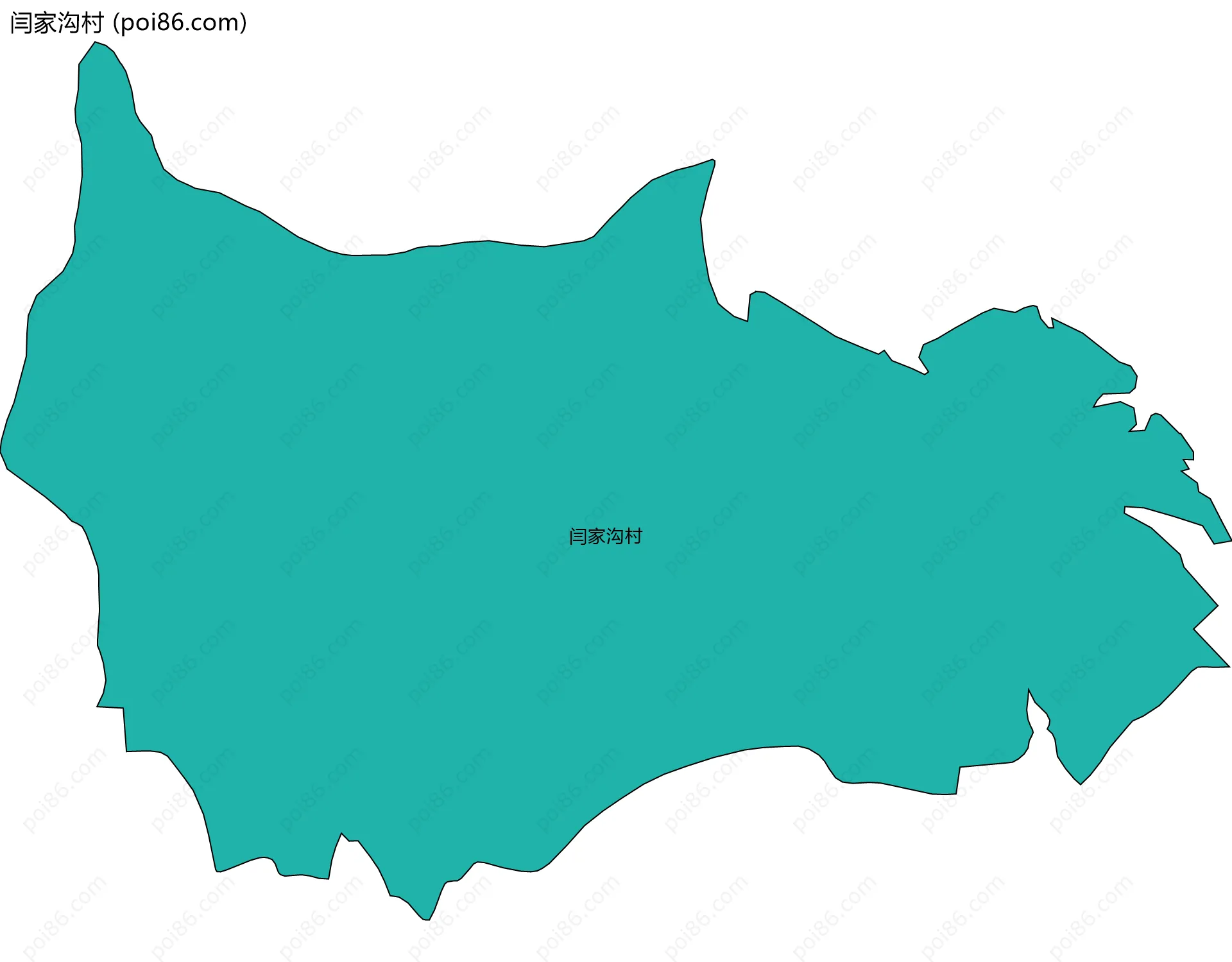 闫家沟村边界地图