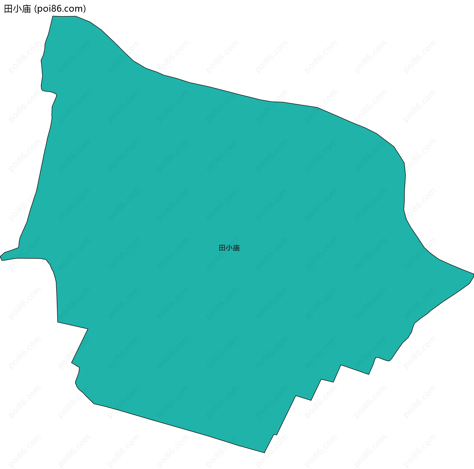 田小庙边界地图