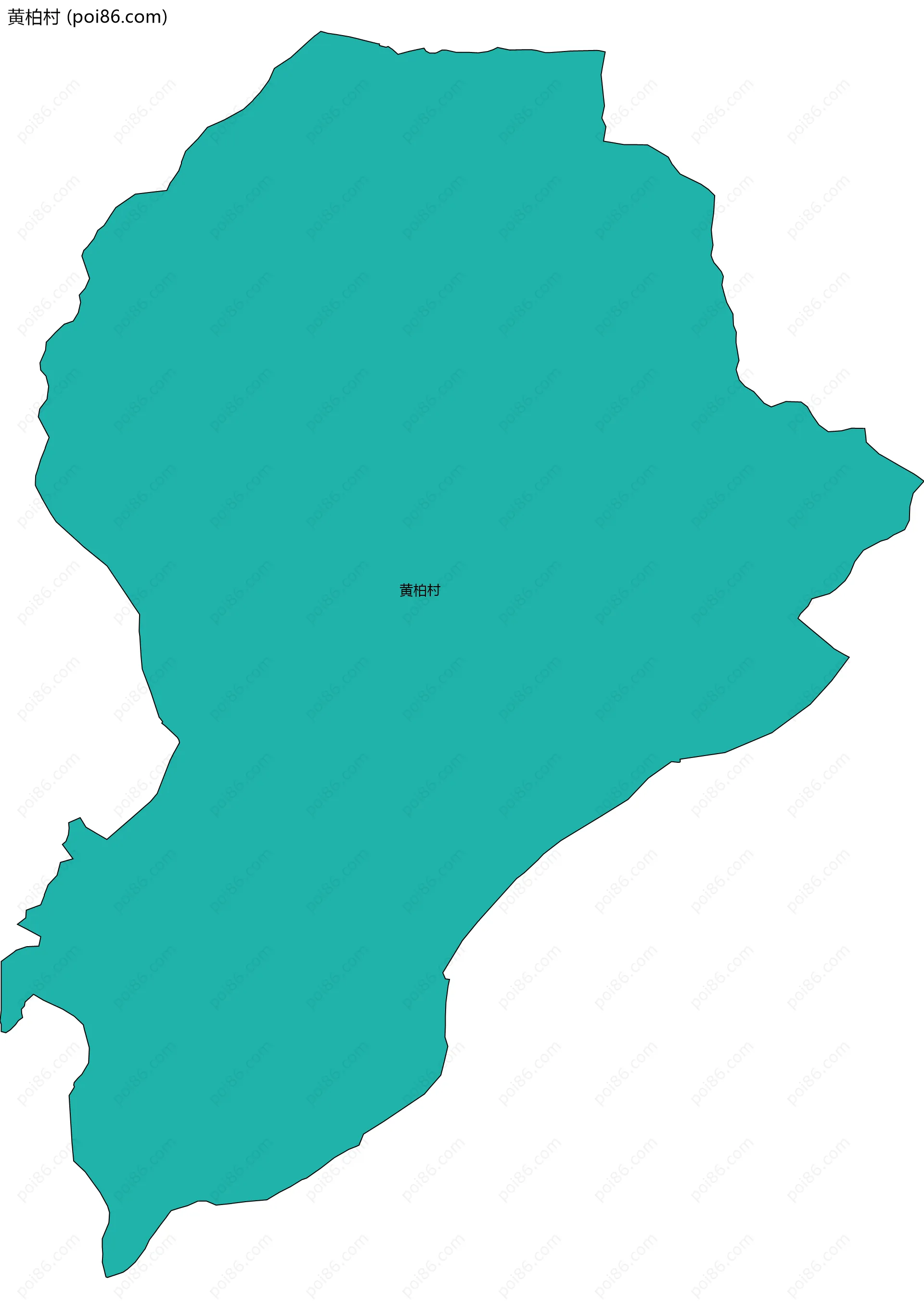 黄柏村边界地图