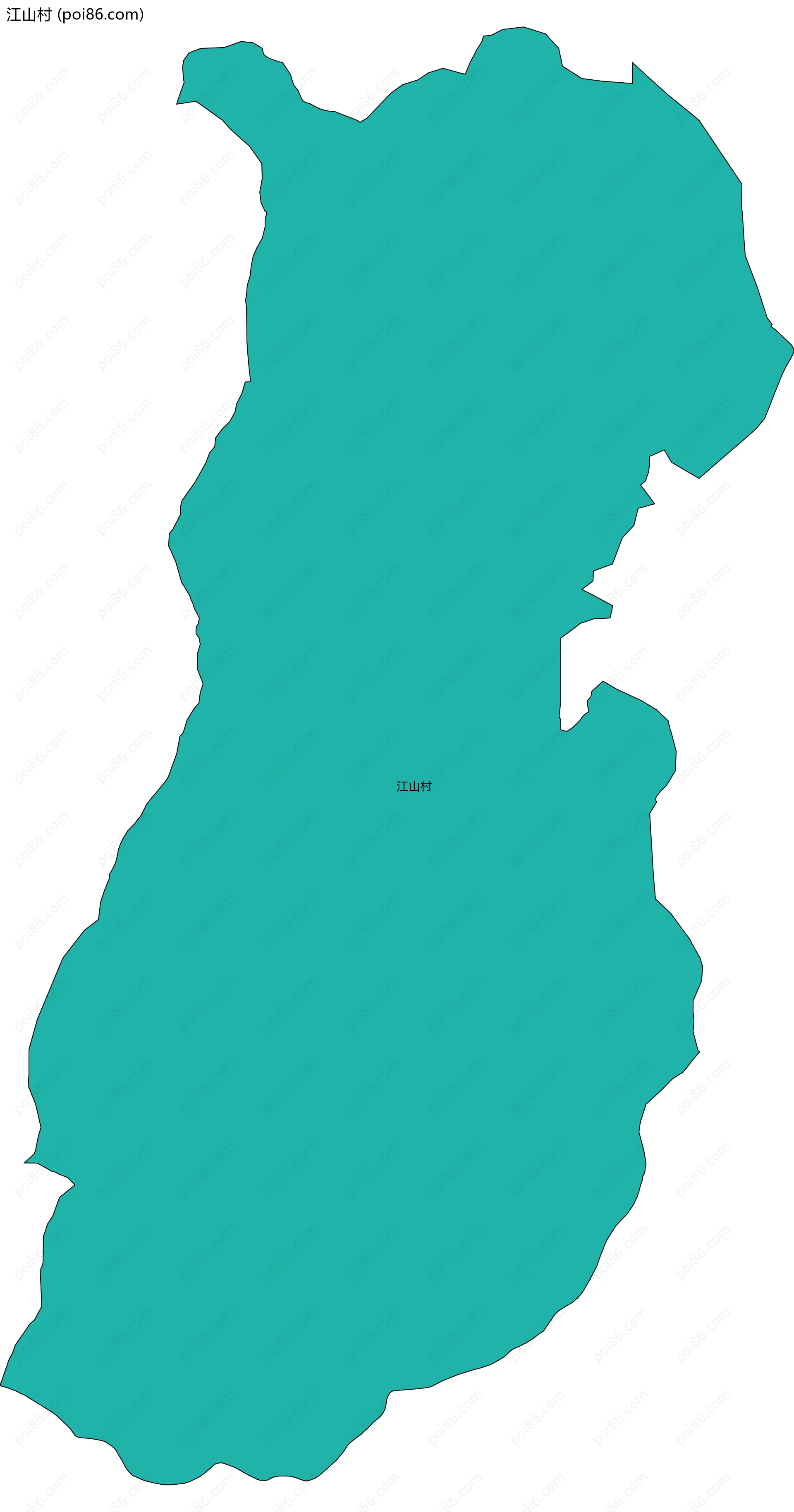 江山村边界地图