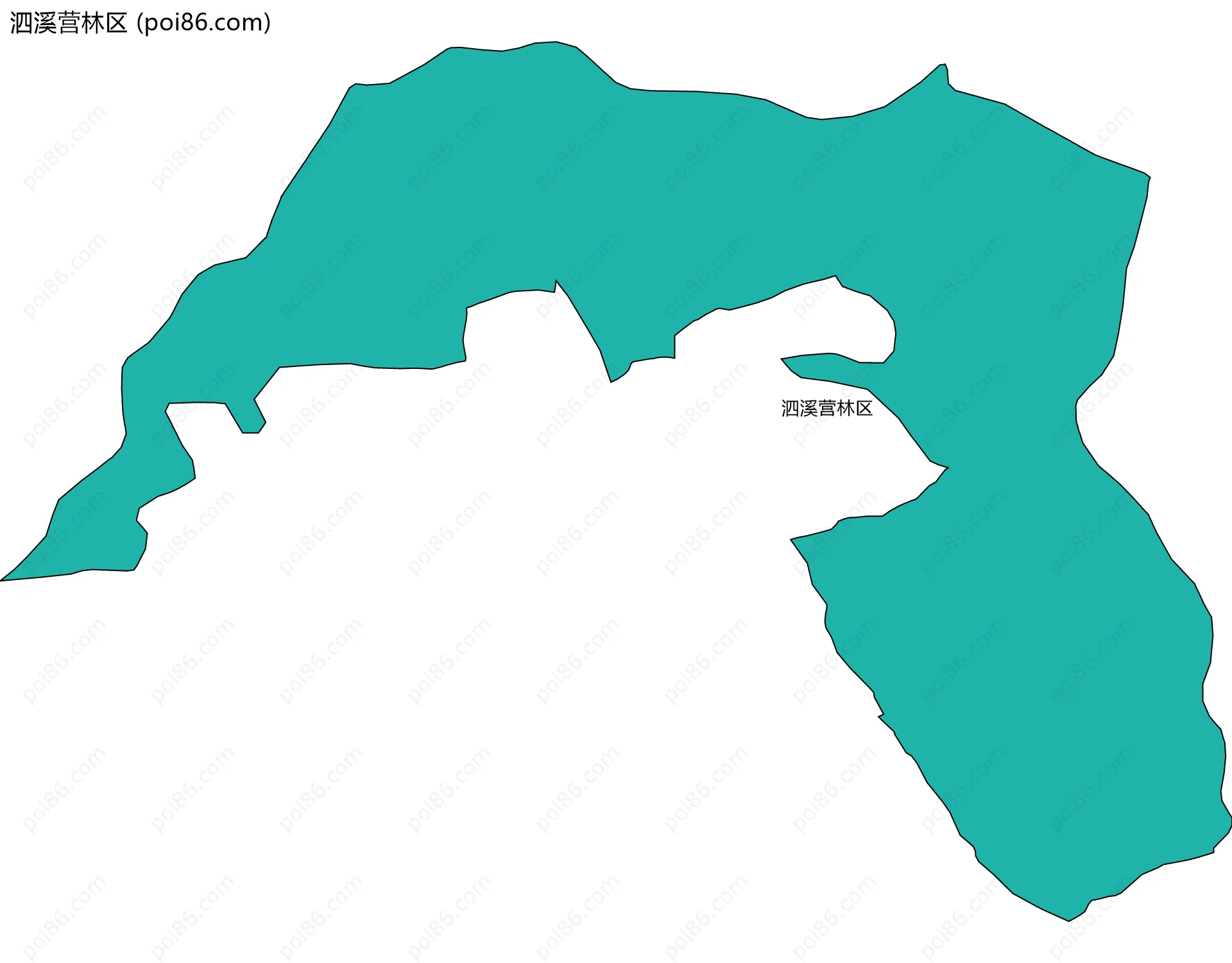 泗溪营林区边界地图
