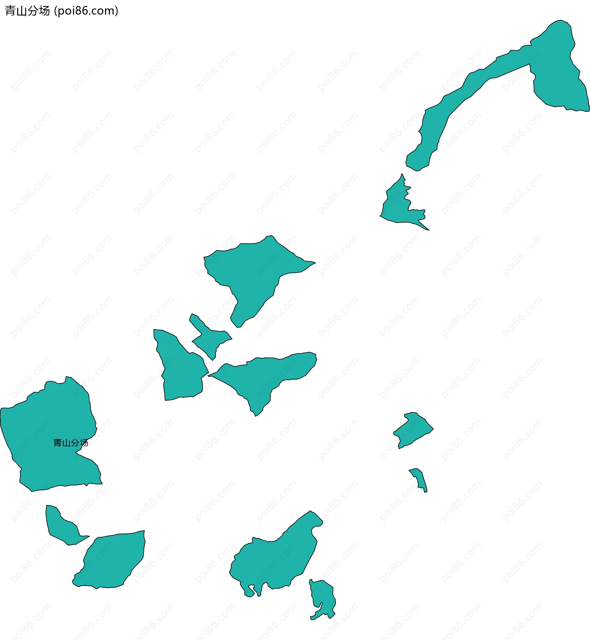 青山分场边界地图