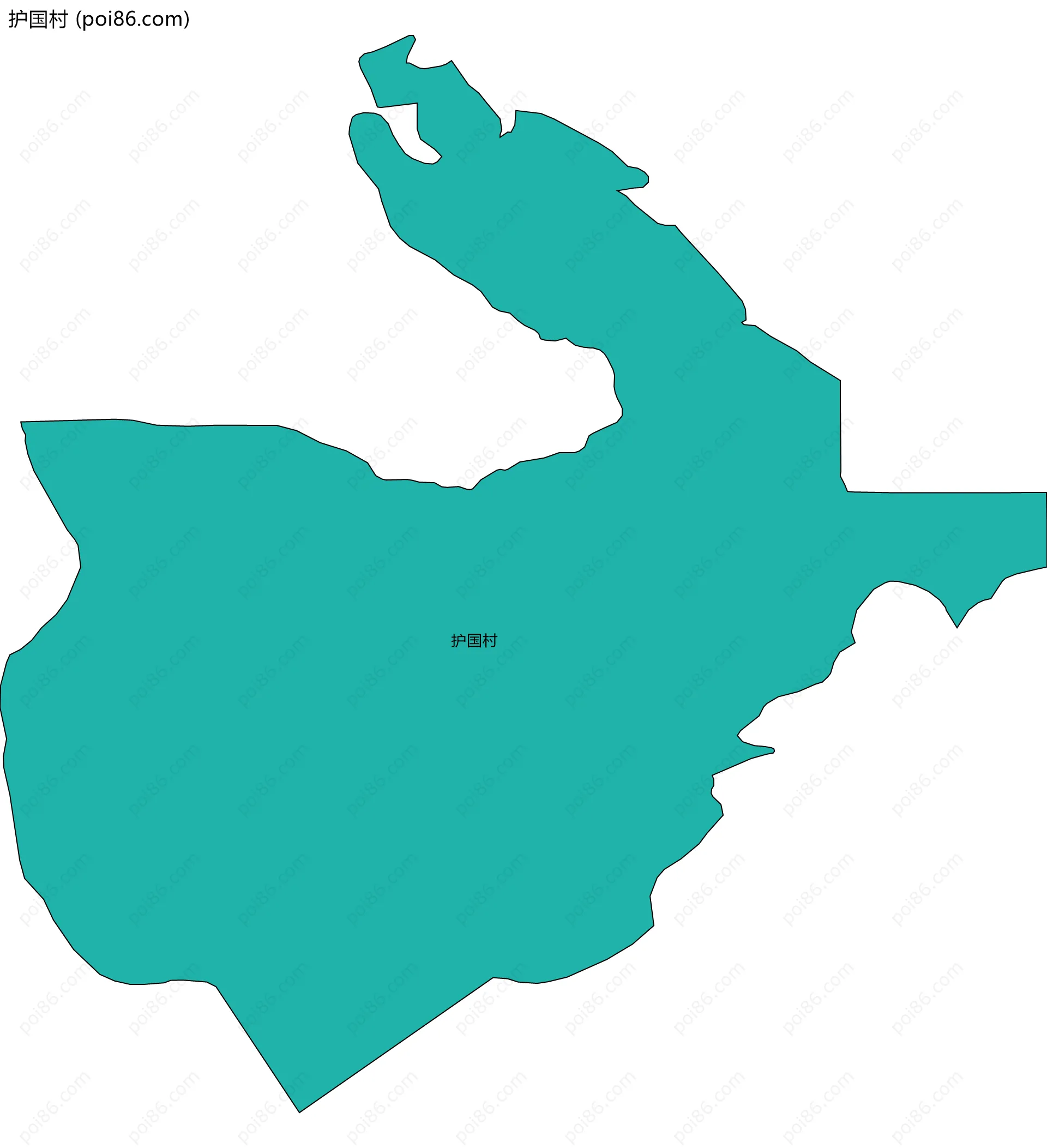 护国村边界地图