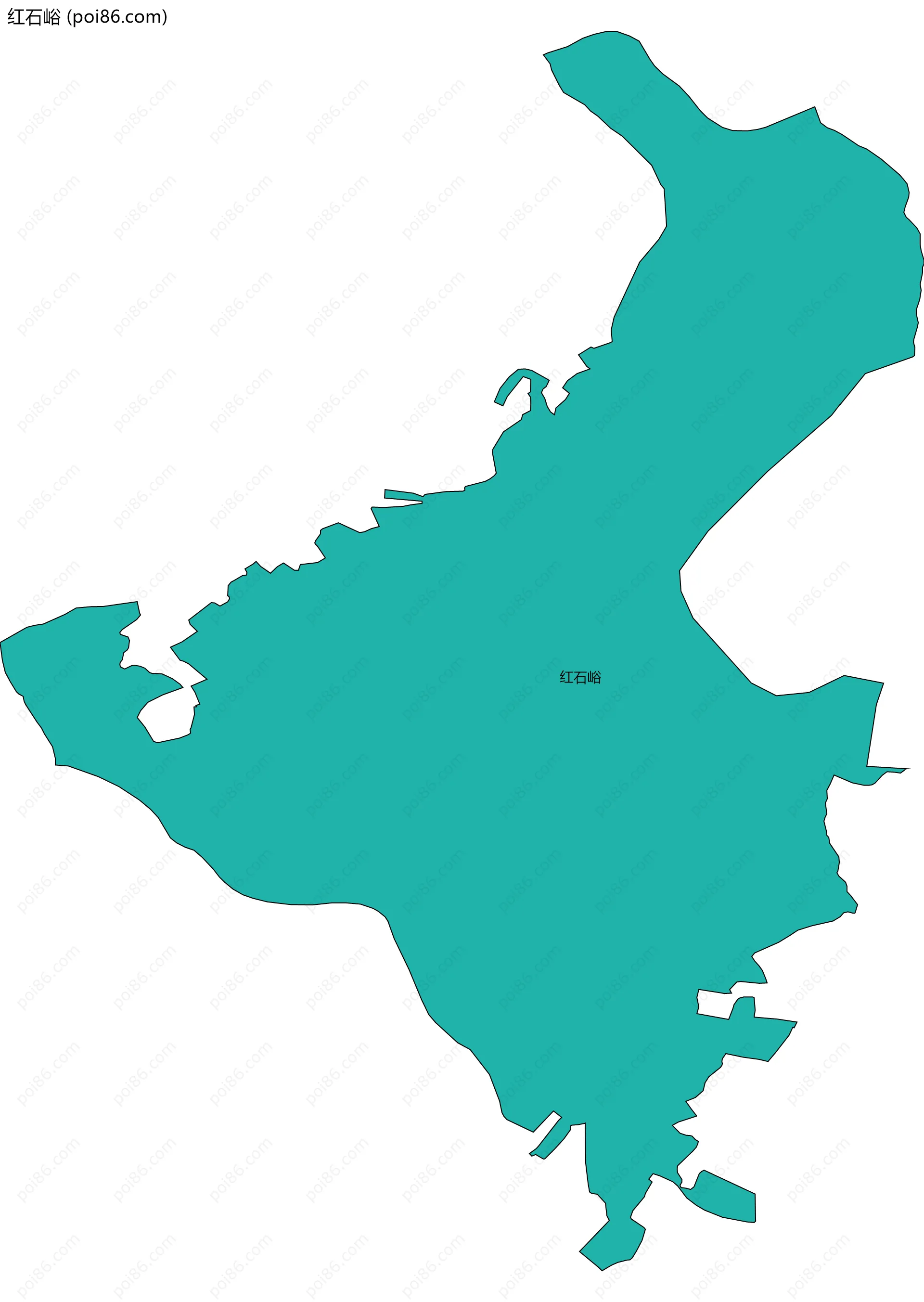 红石峪边界地图