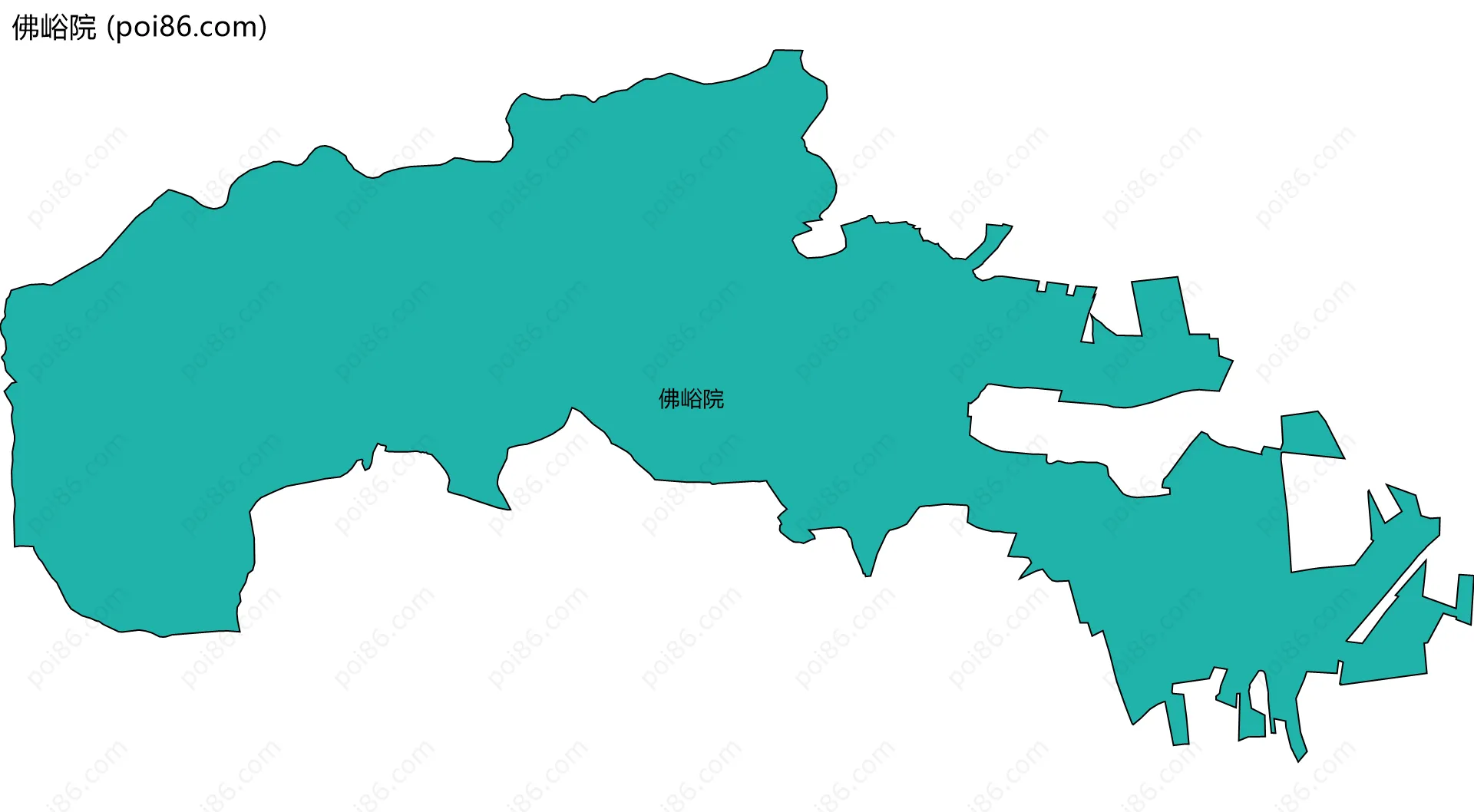 佛峪院边界地图