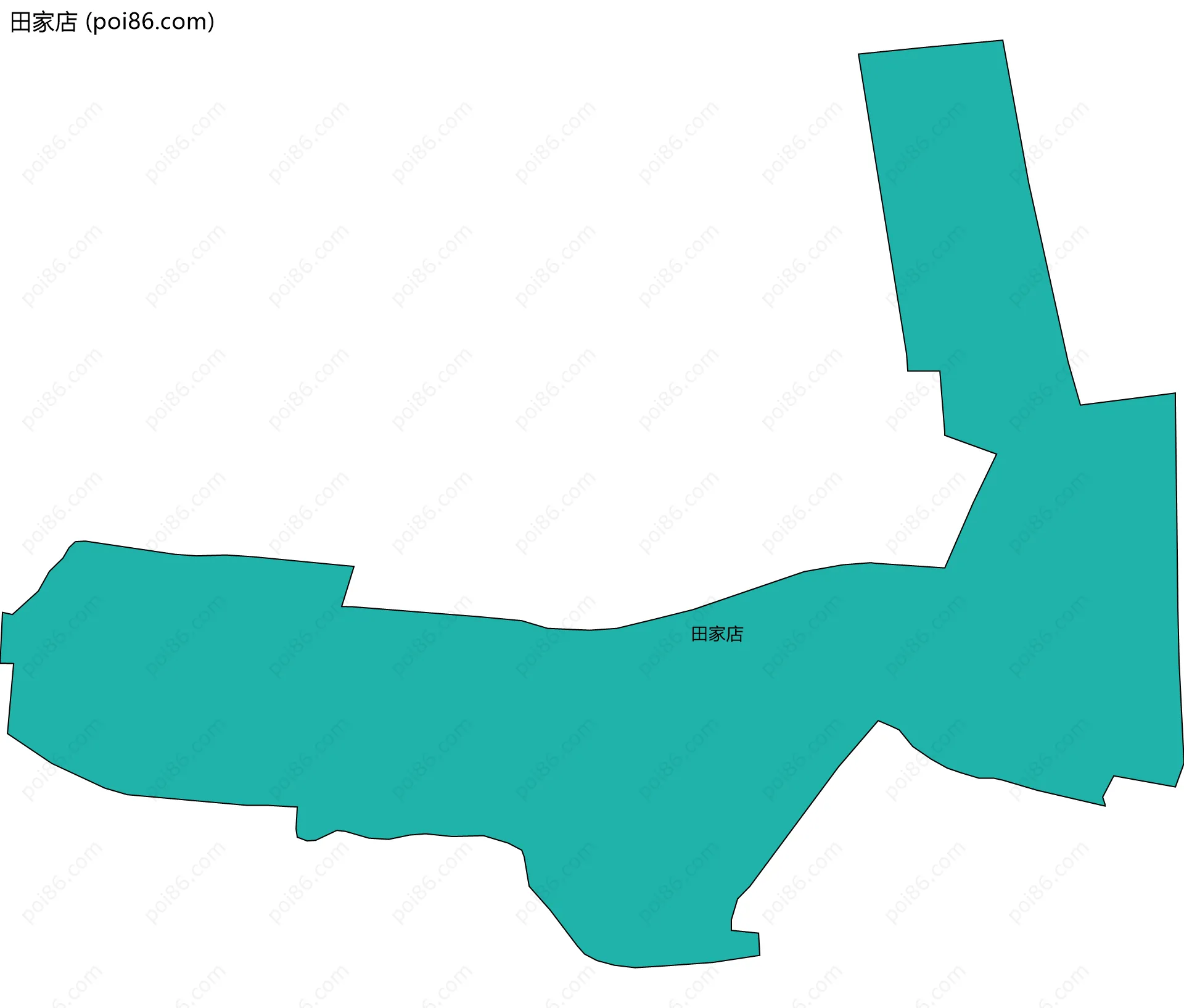 田家店边界地图