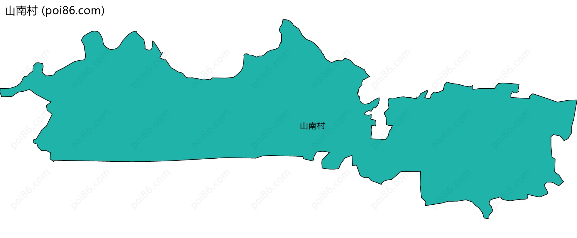 山南村边界地图