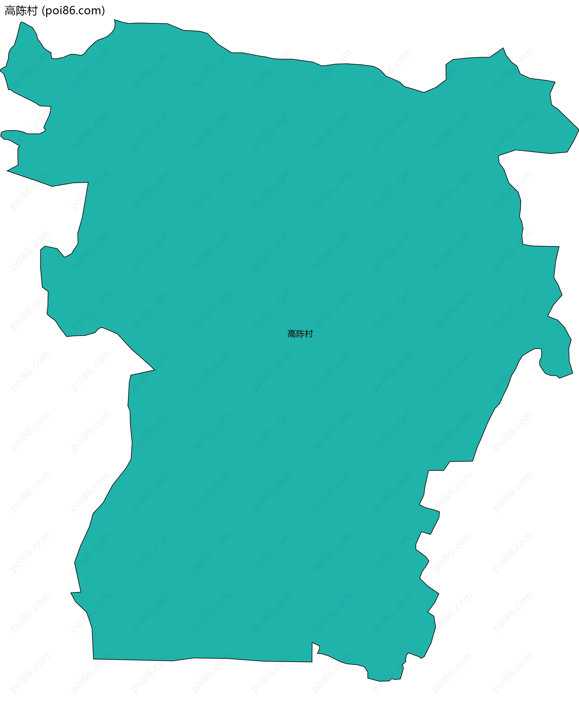 高陈村边界地图