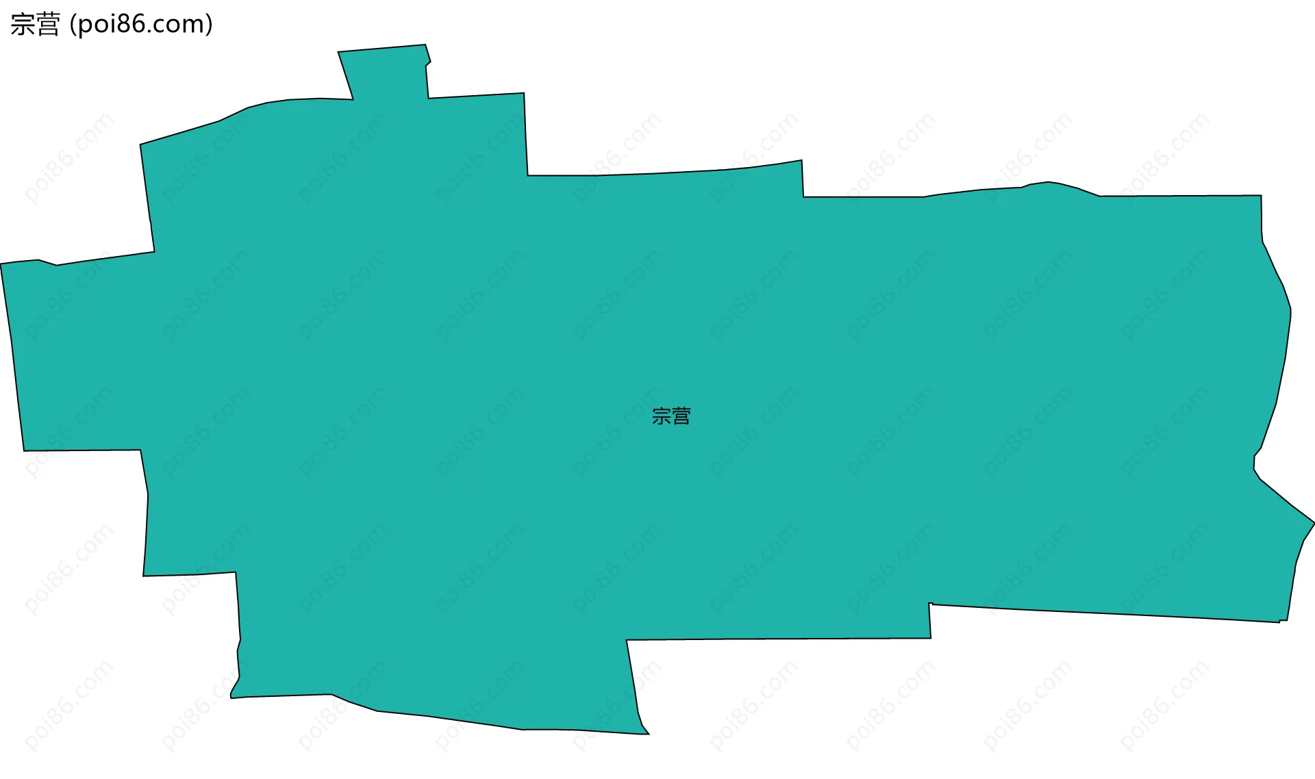 宗营边界地图