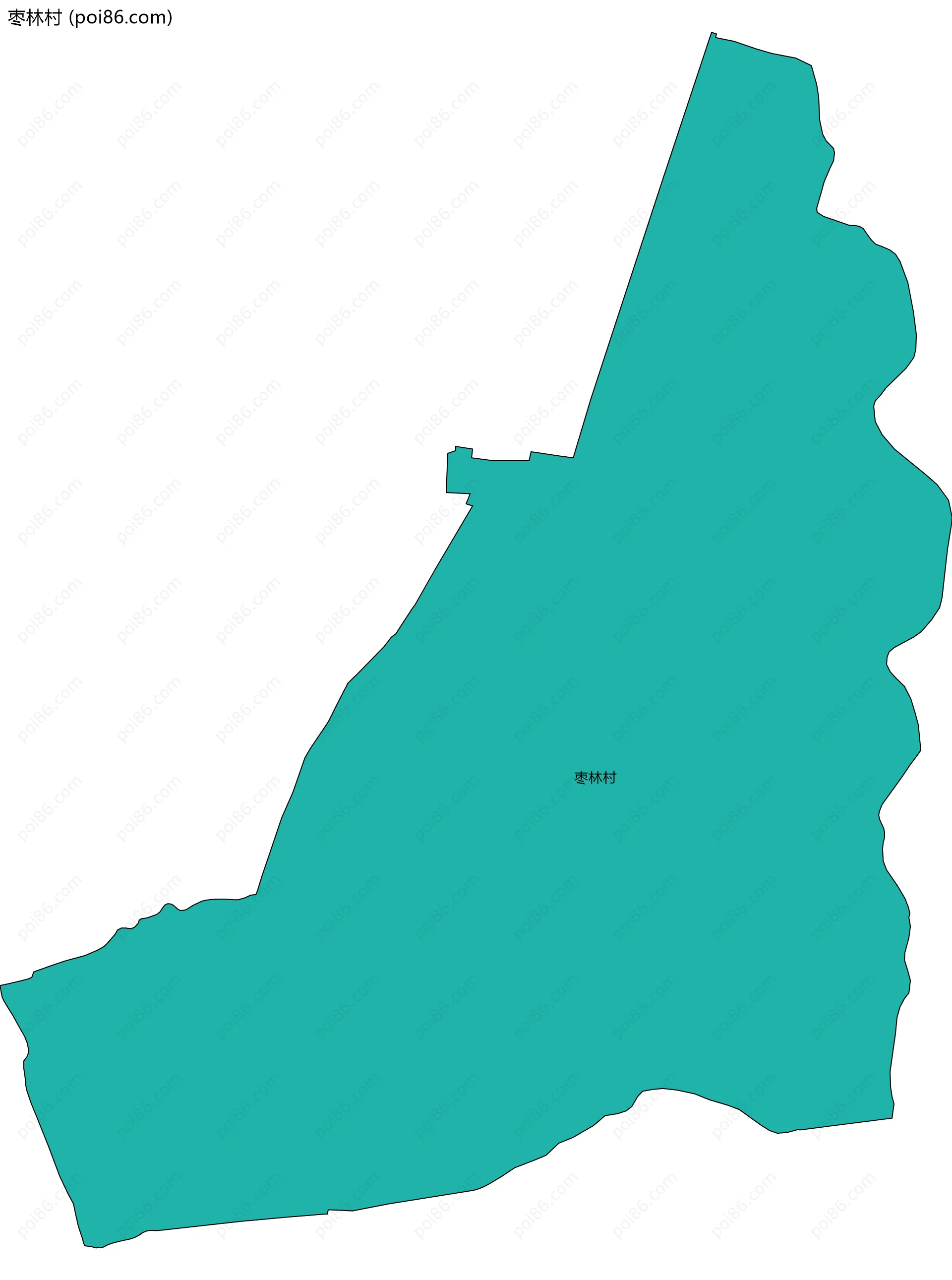 枣林村边界地图
