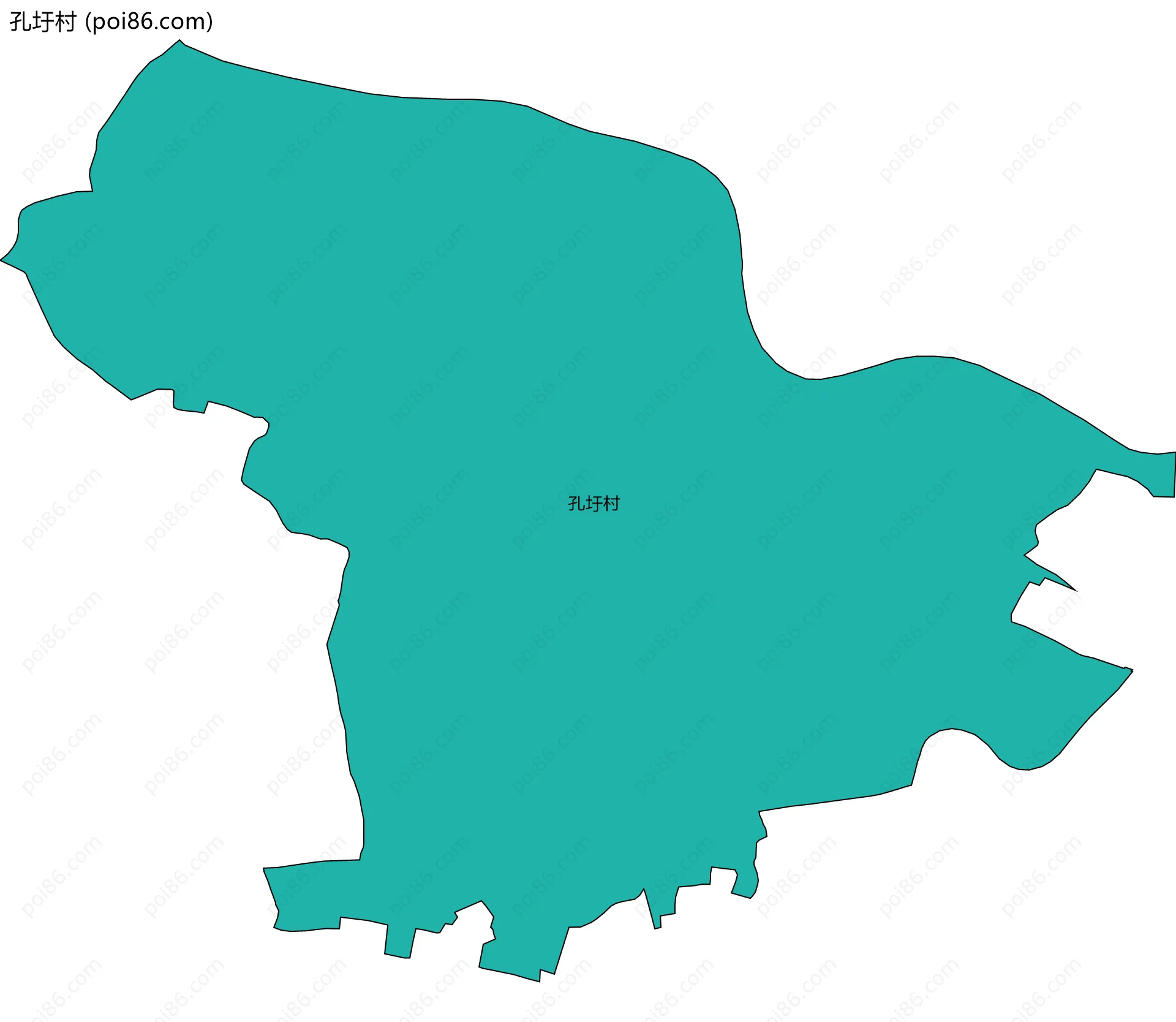 孔圩村边界地图