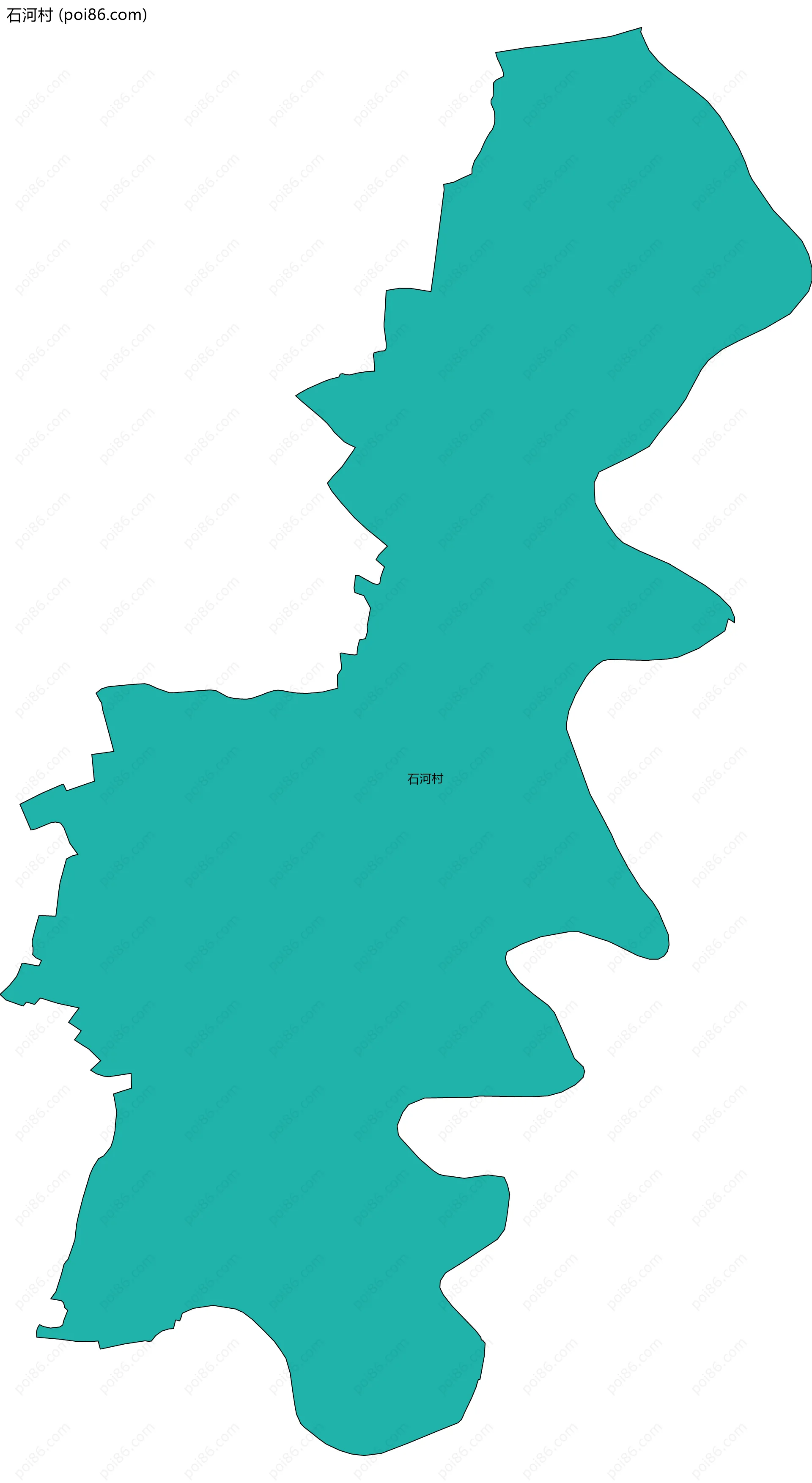 石河村边界地图