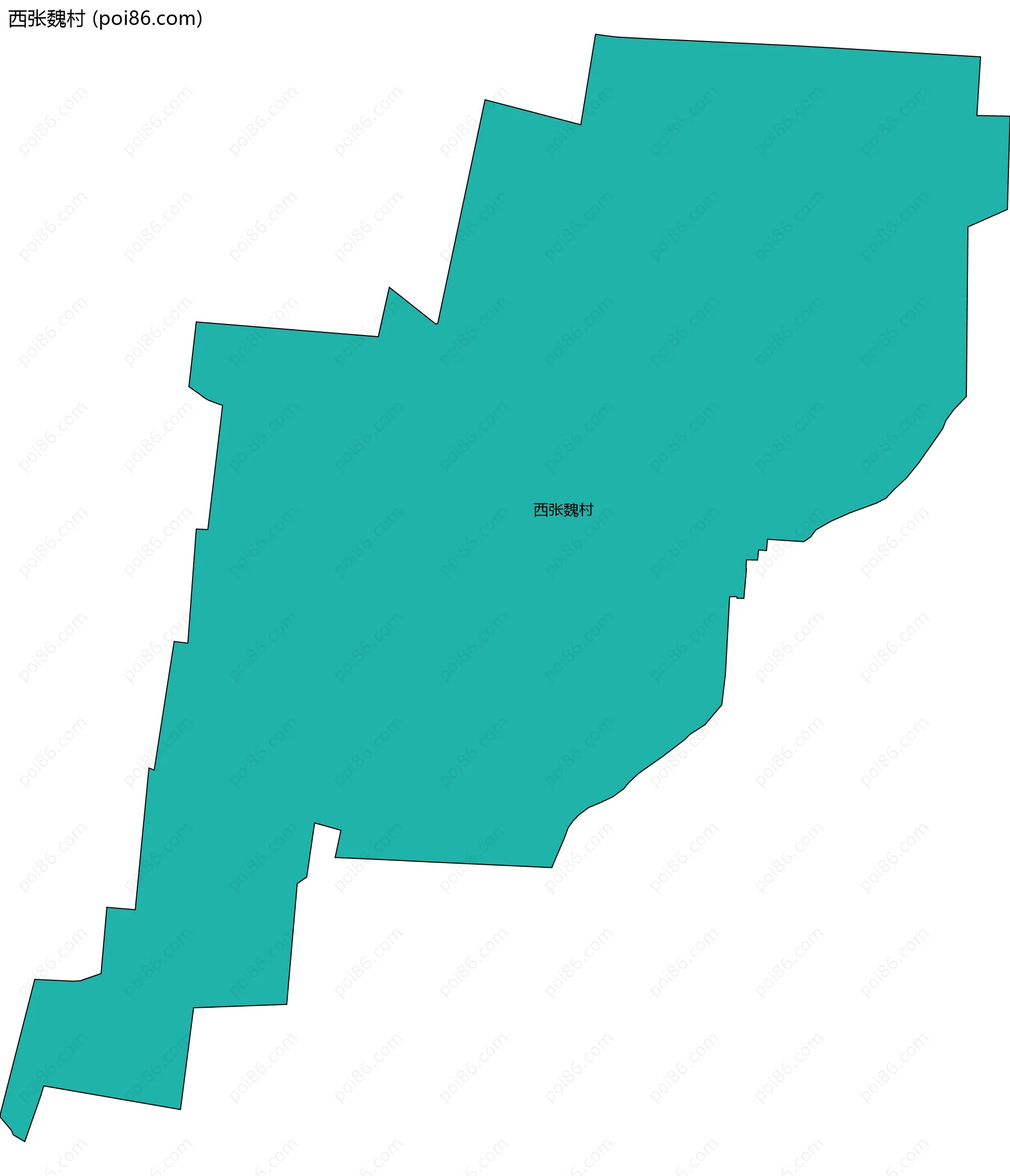 西张魏村边界地图
