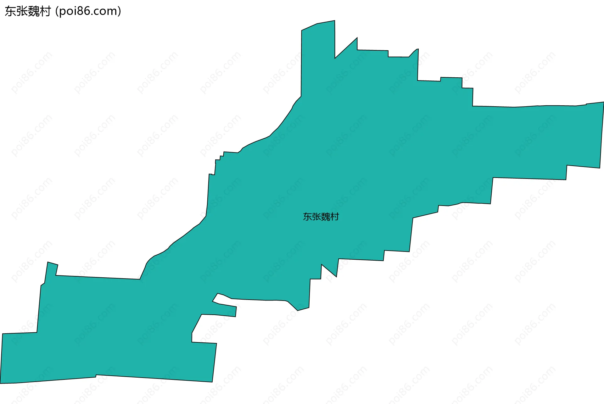 东张魏村边界地图