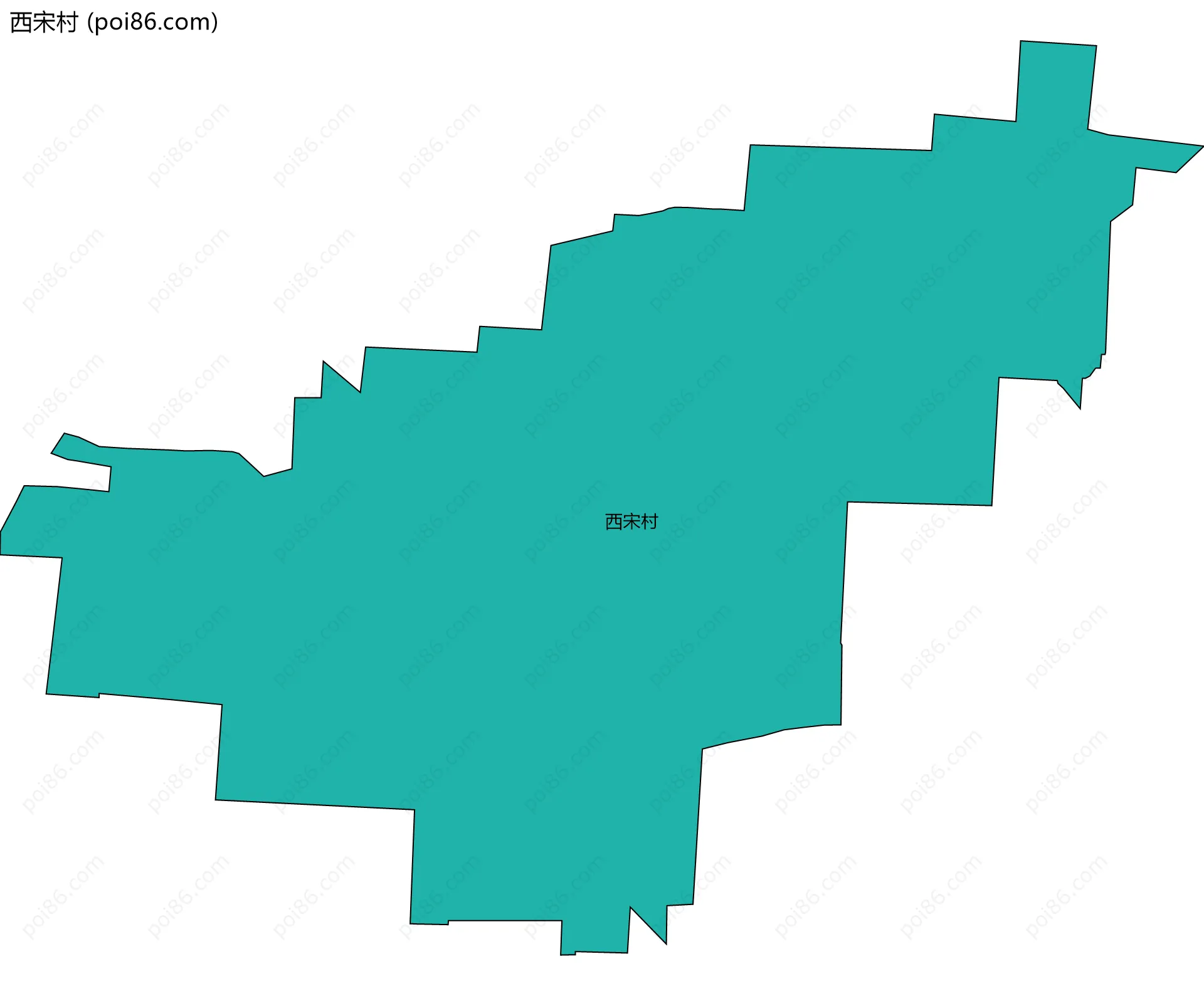 西宋村边界地图