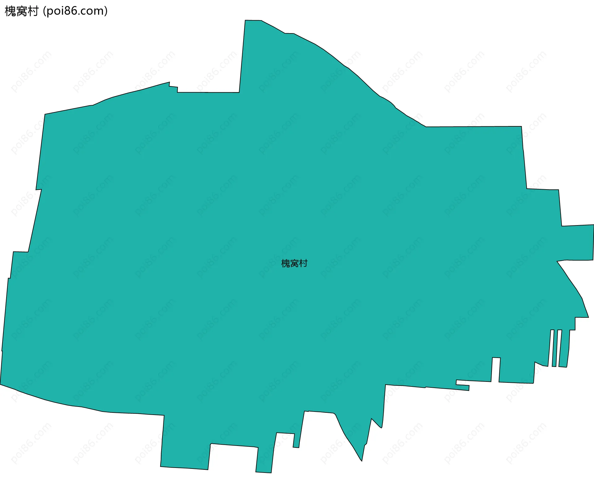 槐窝村边界地图