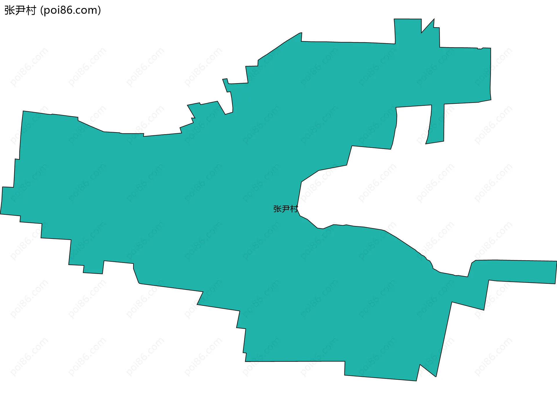 张尹村边界地图