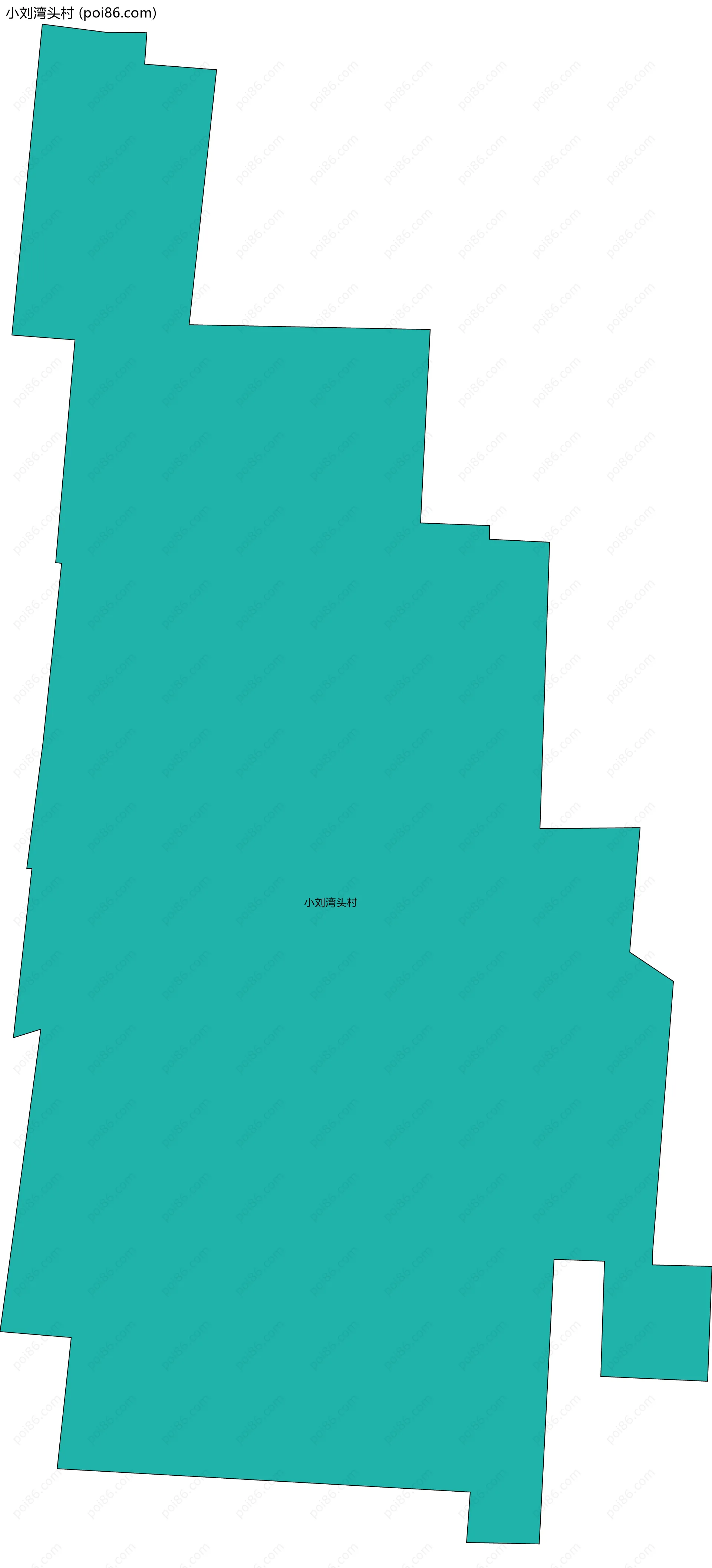 小刘湾头村边界地图