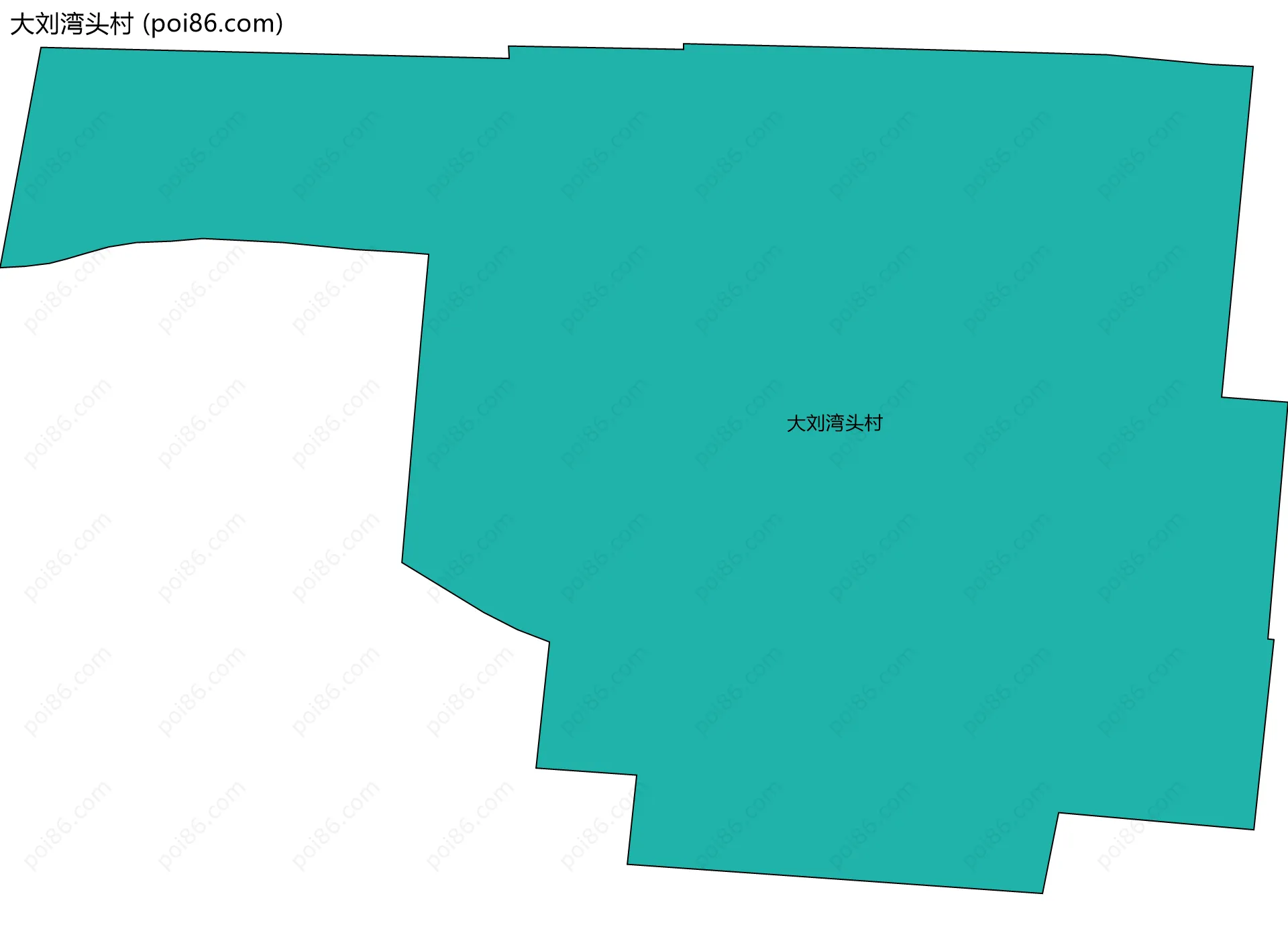 大刘湾头村边界地图