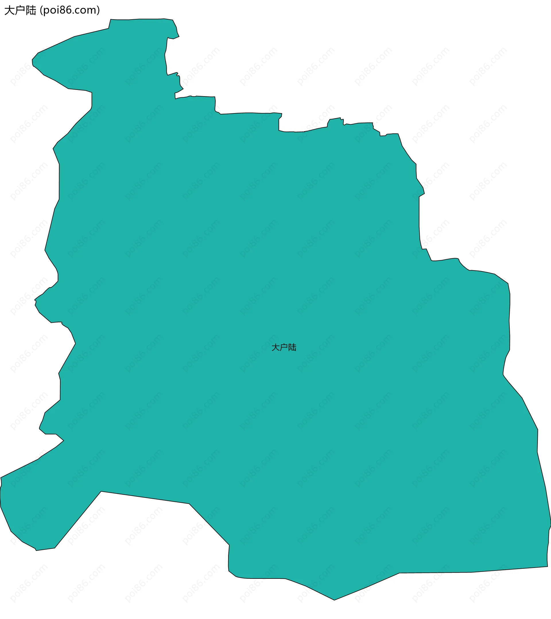 大户陆边界地图