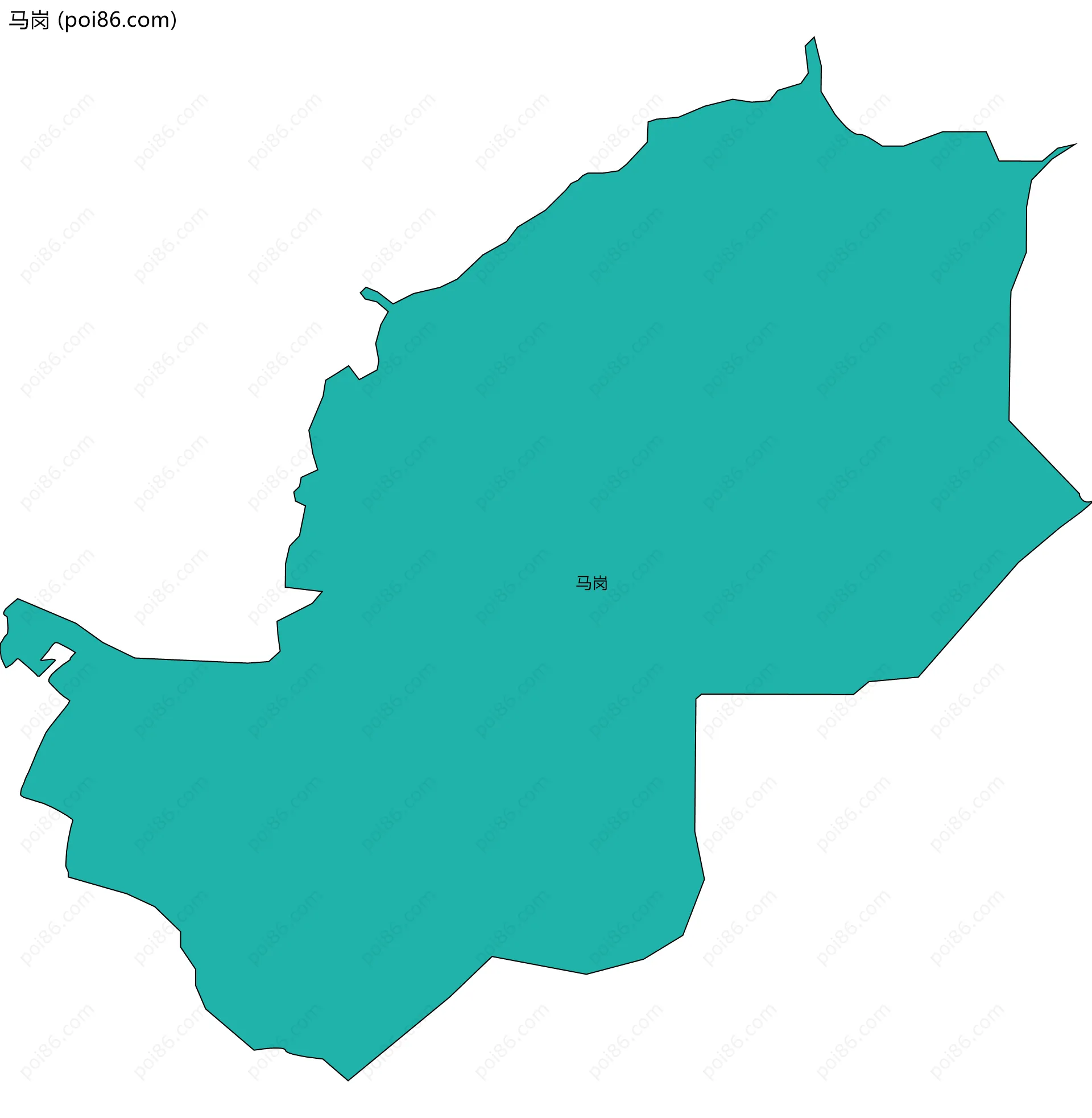 马岗边界地图