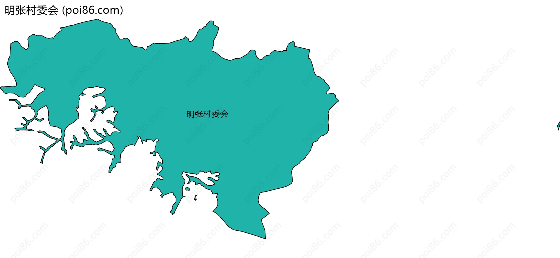 明张村委会边界地图