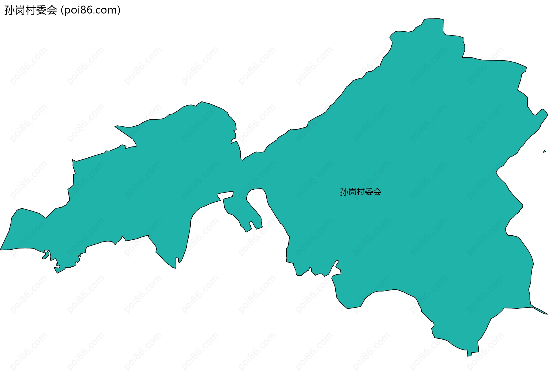 孙岗村委会边界地图