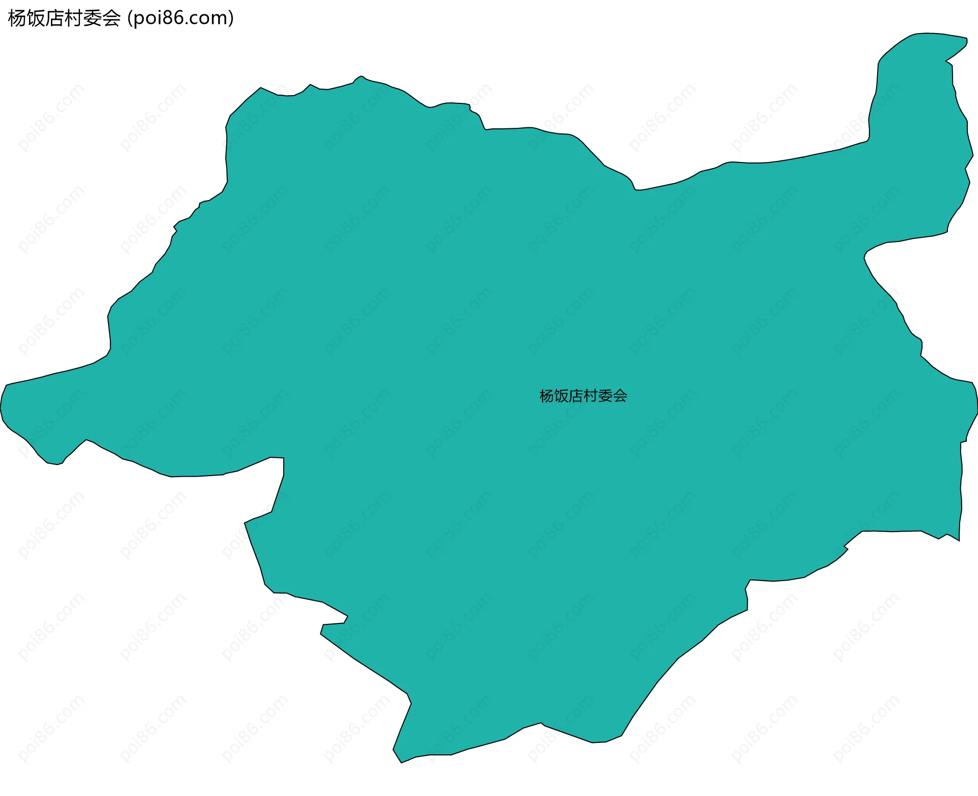 杨饭店村委会边界地图