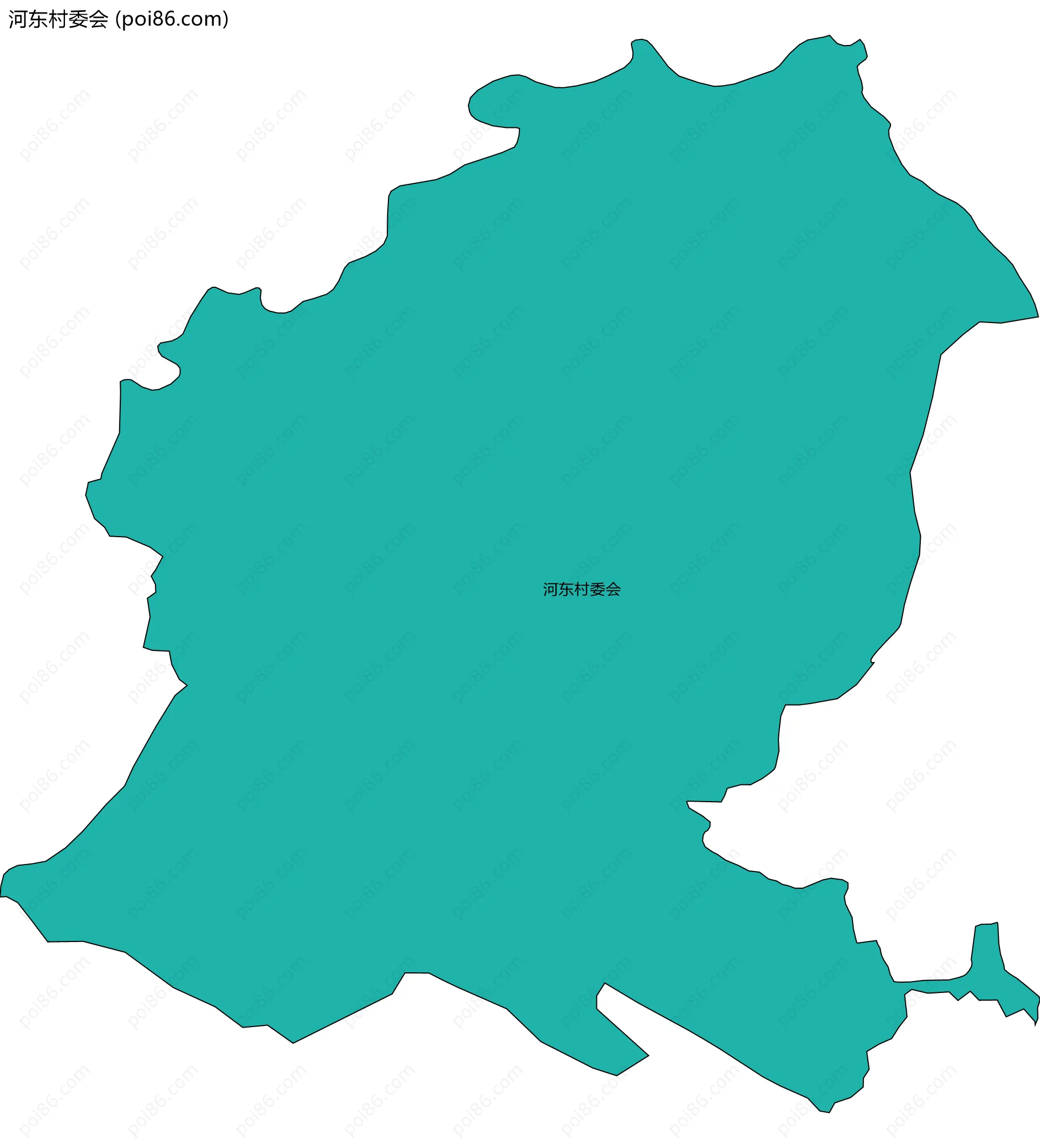 河东村委会边界地图