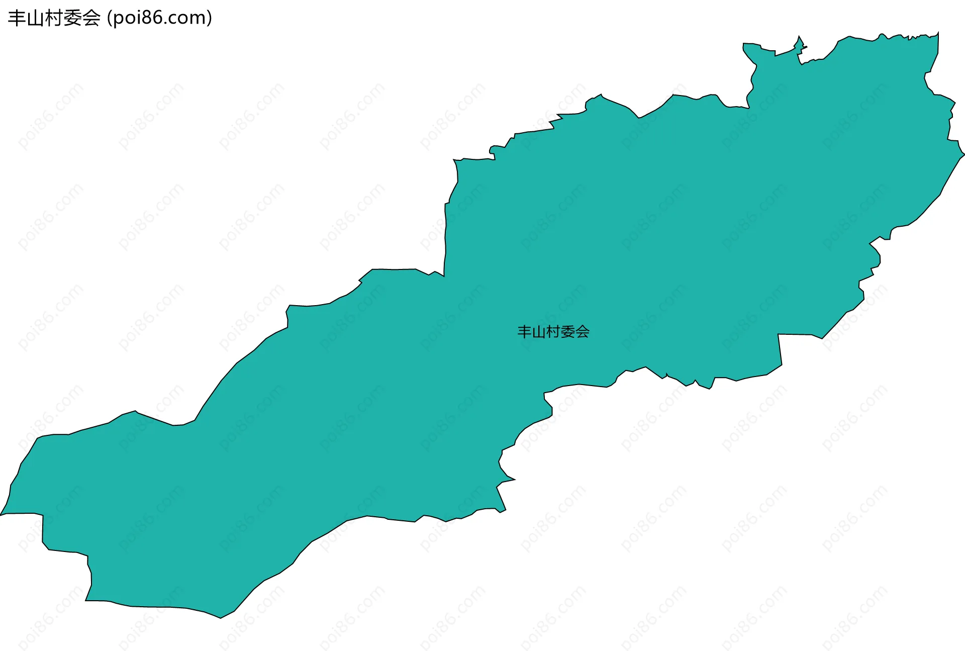 丰山村委会边界地图
