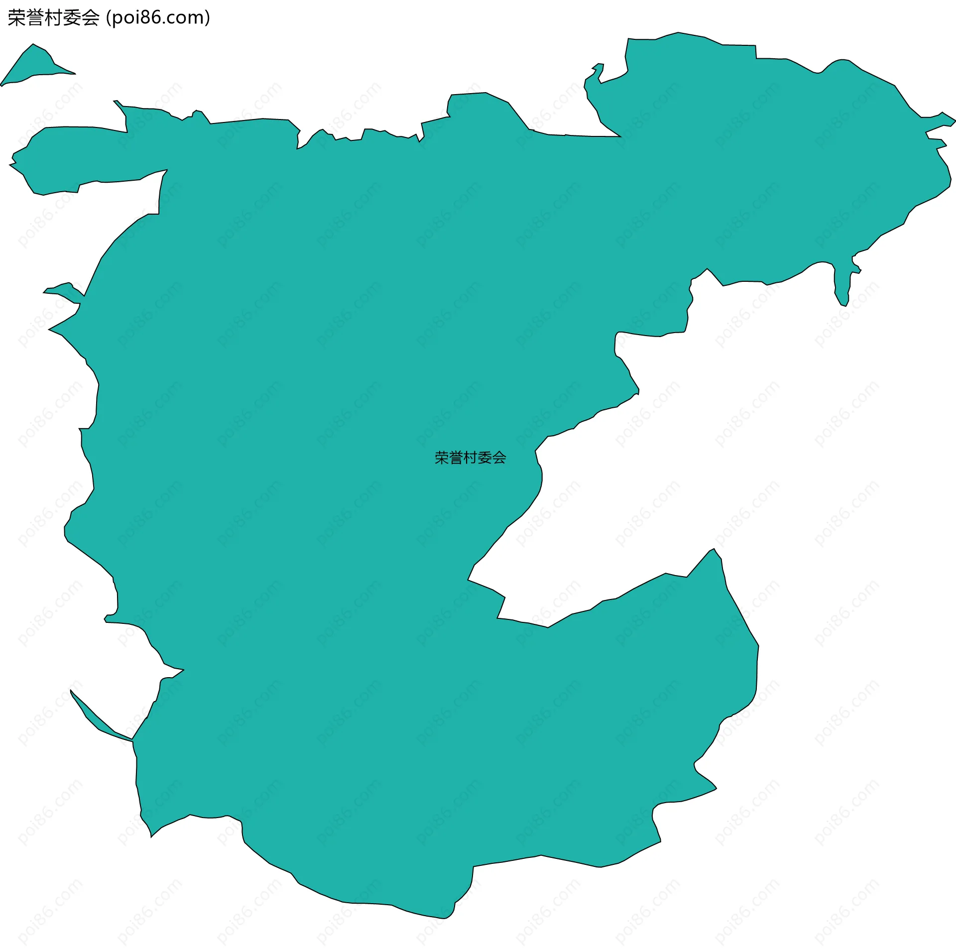 荣誉村委会边界地图