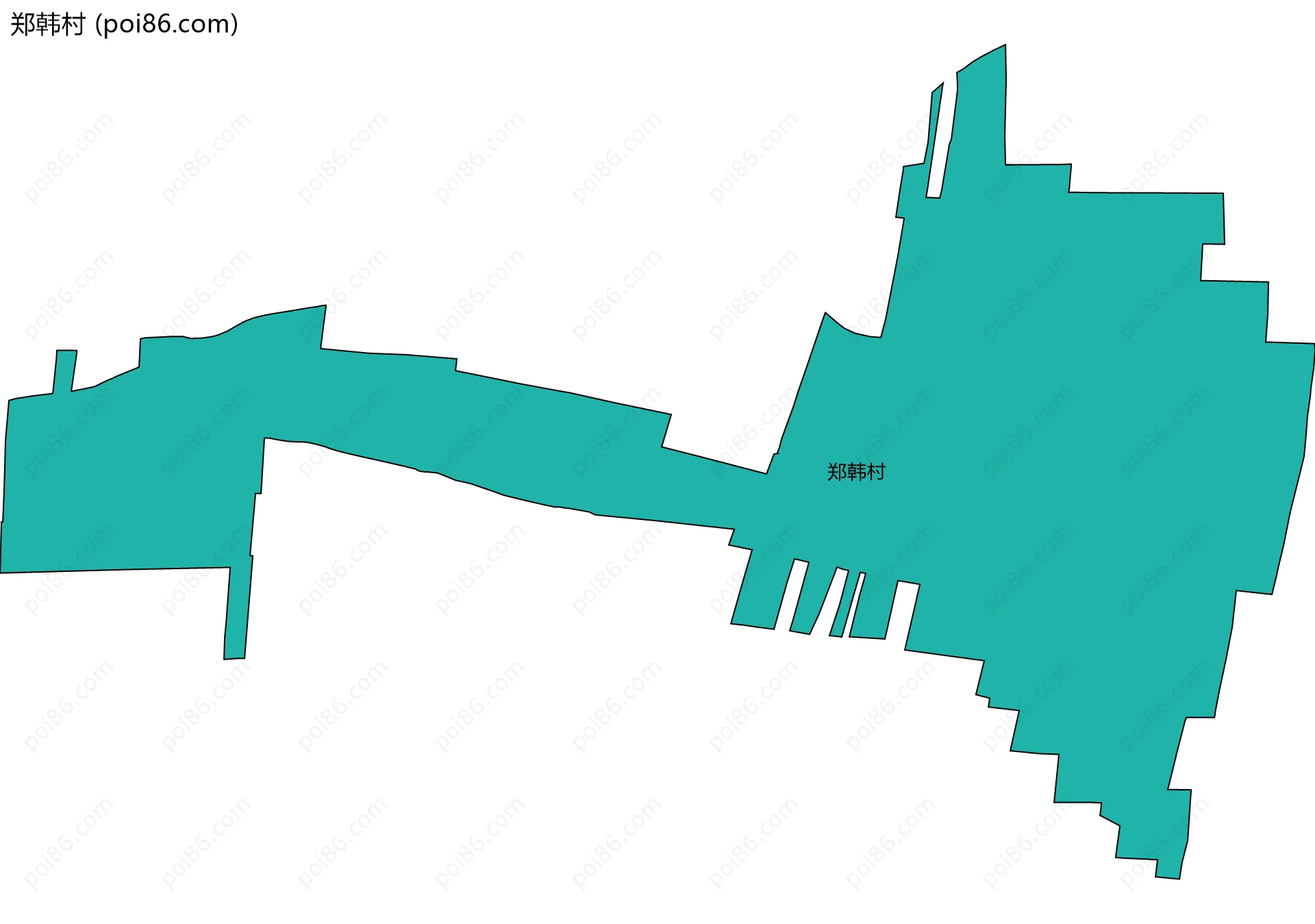 郑韩村边界地图