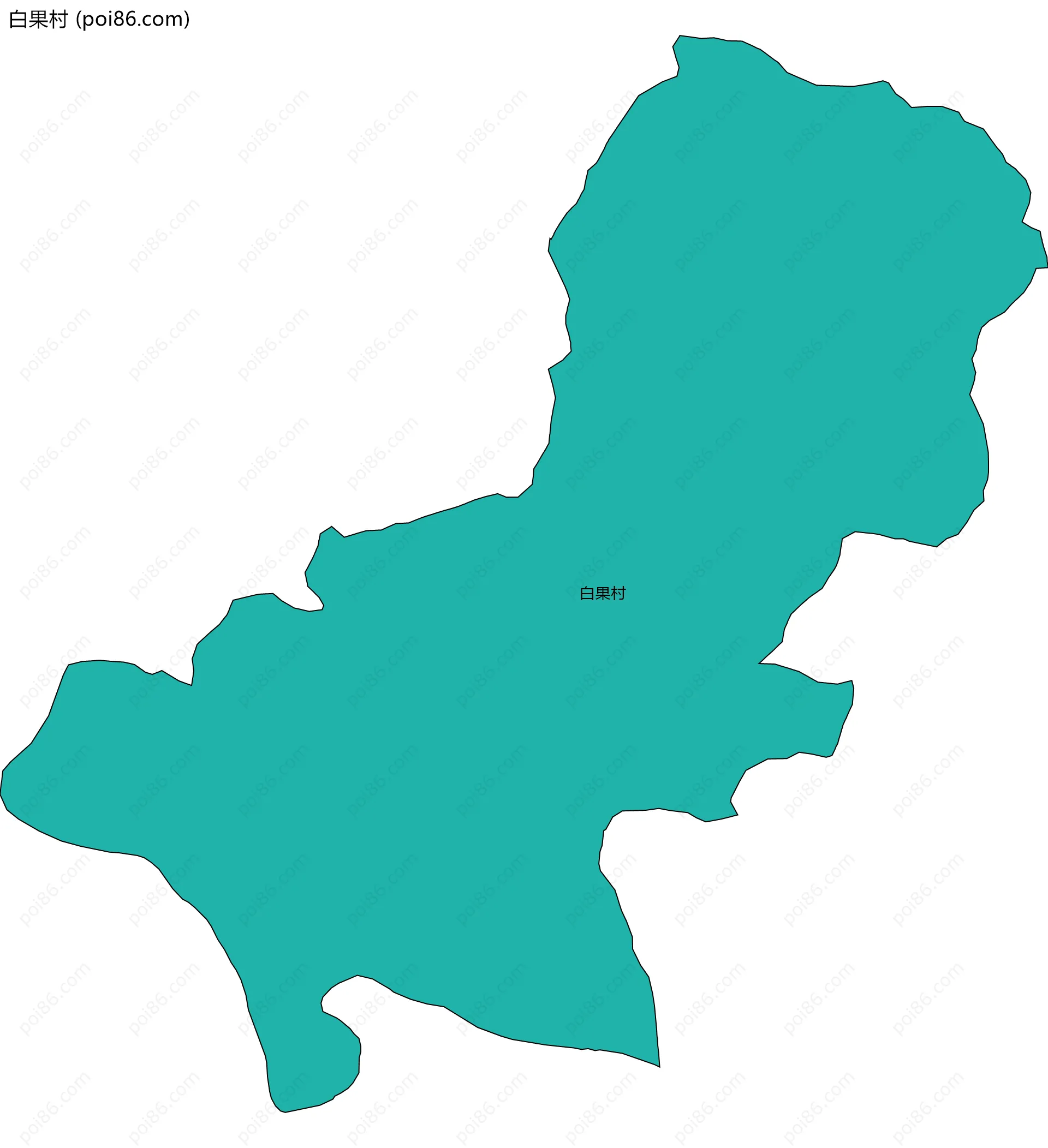 白果村边界地图