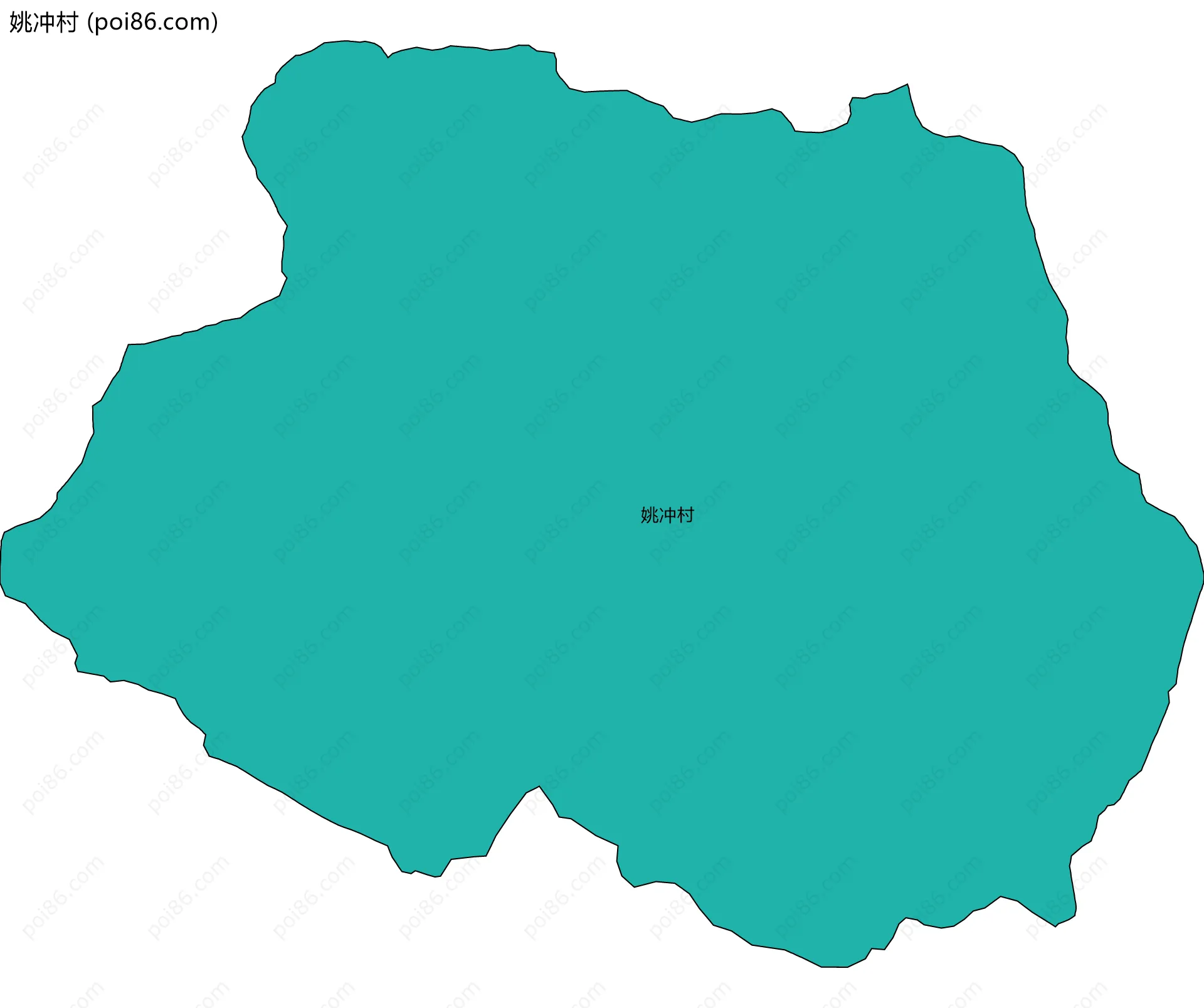 姚冲村边界地图