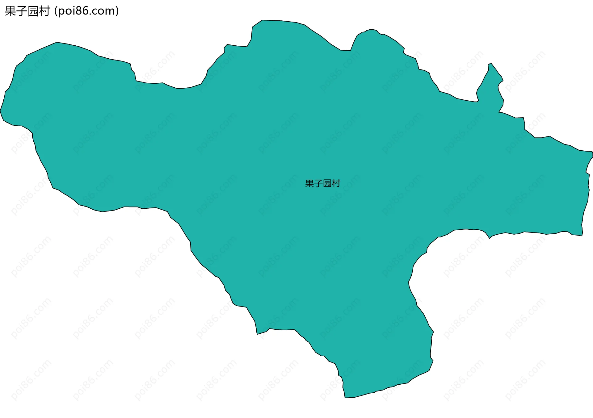 果子园村边界地图