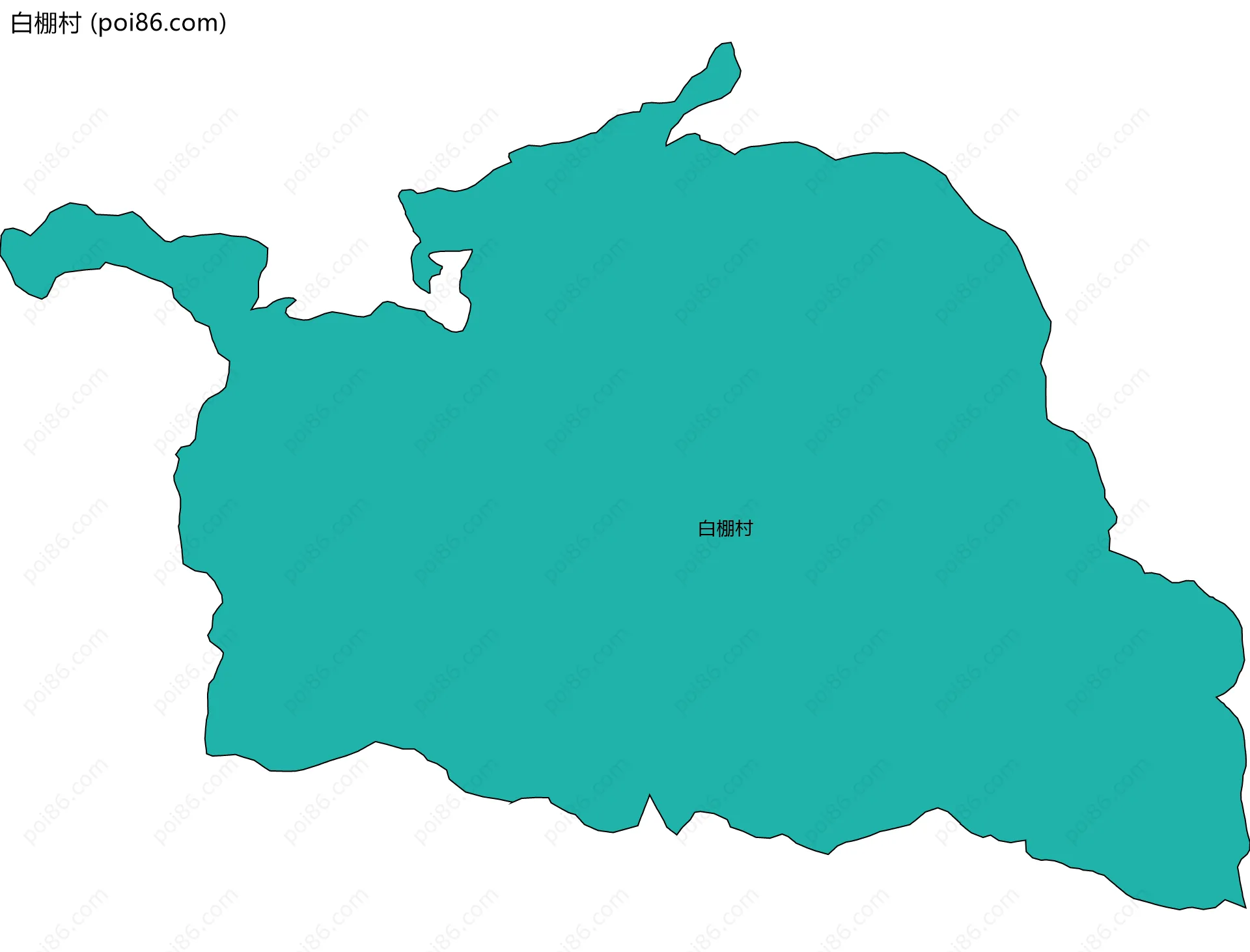 白棚村边界地图