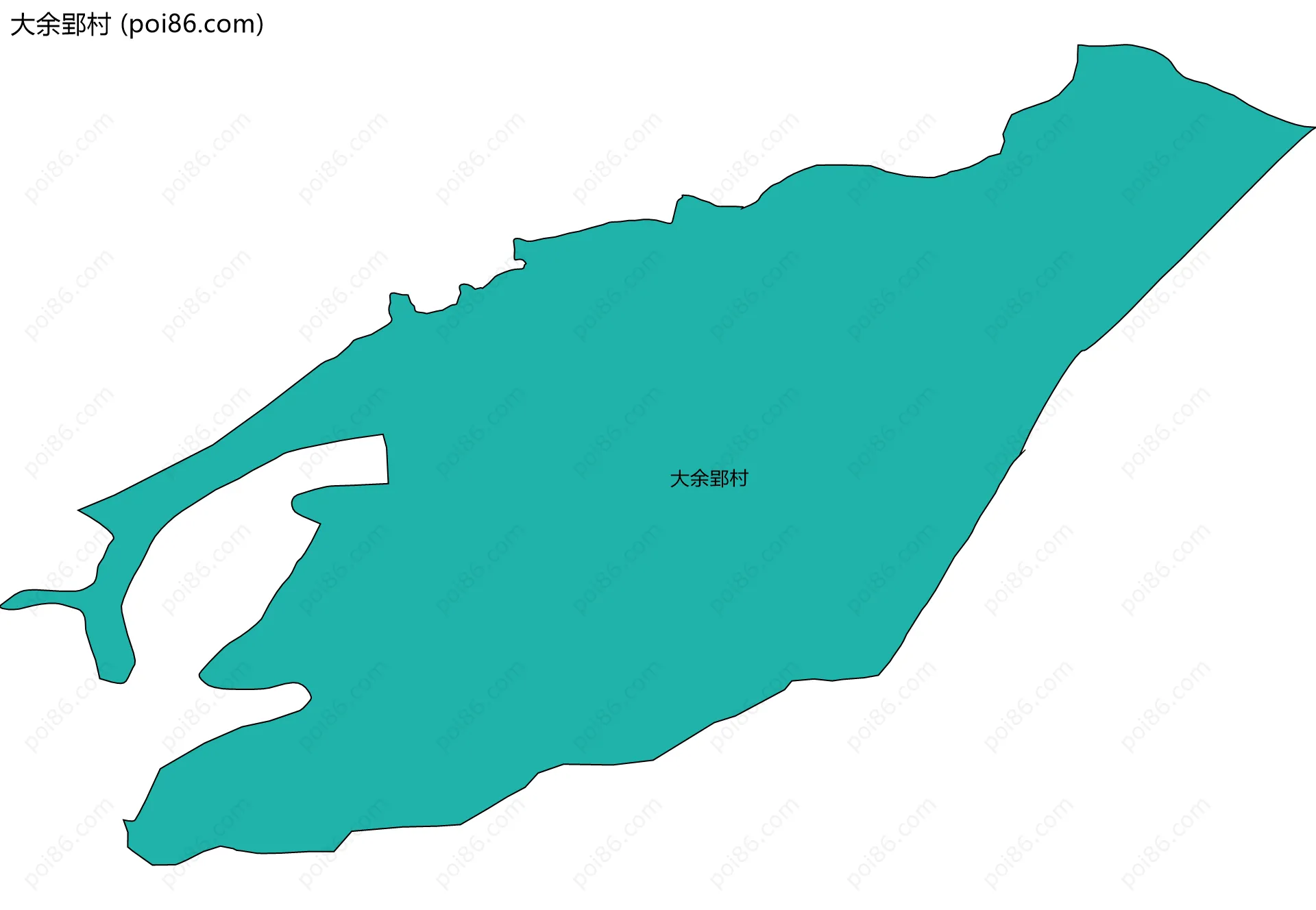 大余郢村边界地图