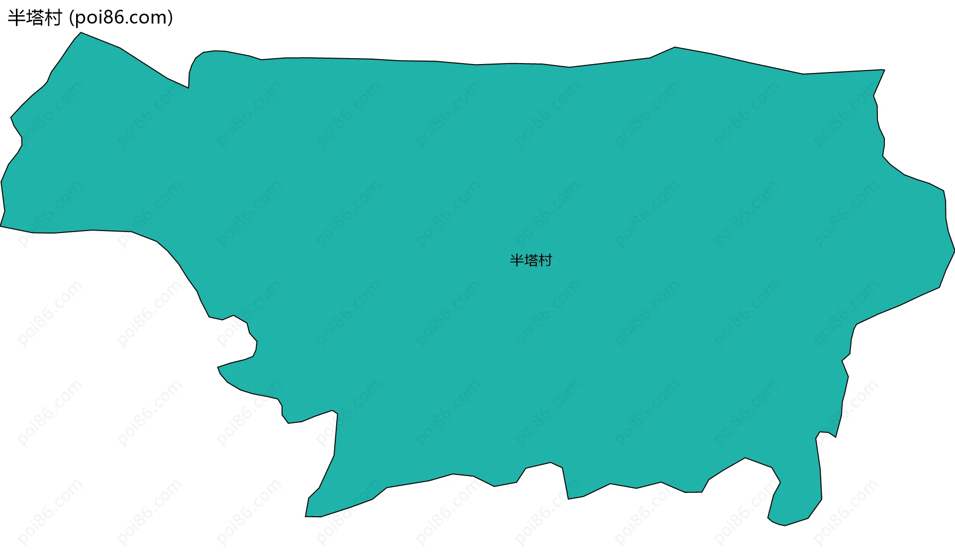 半塔村边界地图