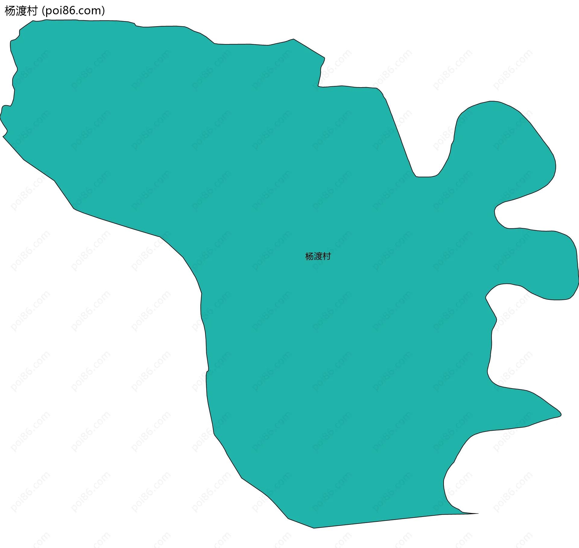 杨渡村边界地图