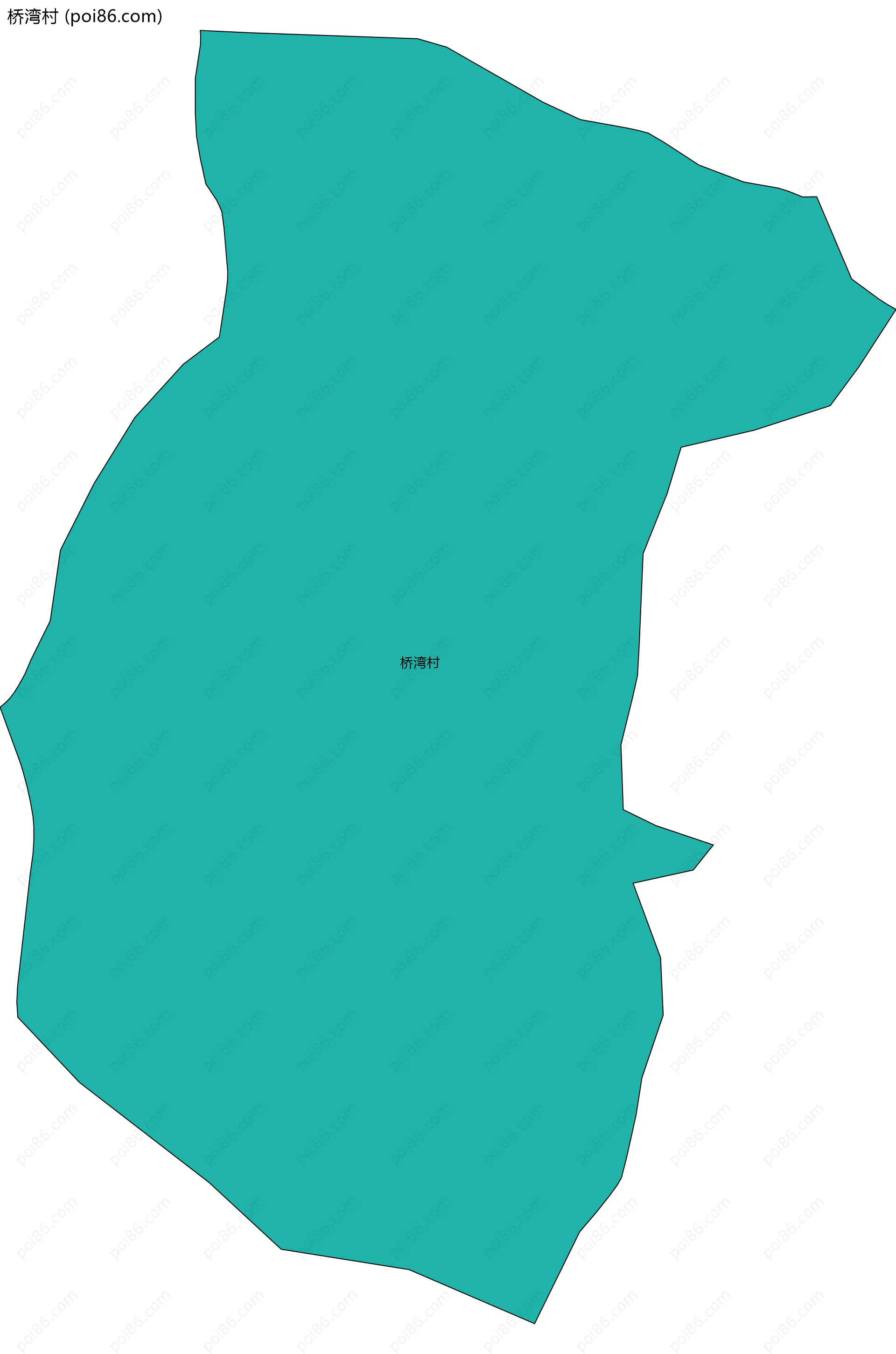 桥湾村边界地图