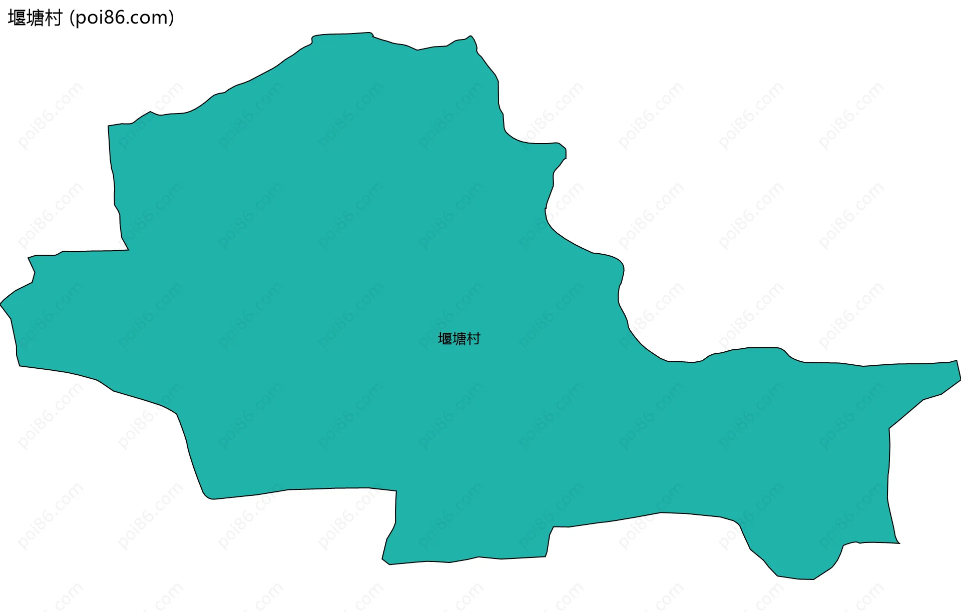 堰塘村边界地图