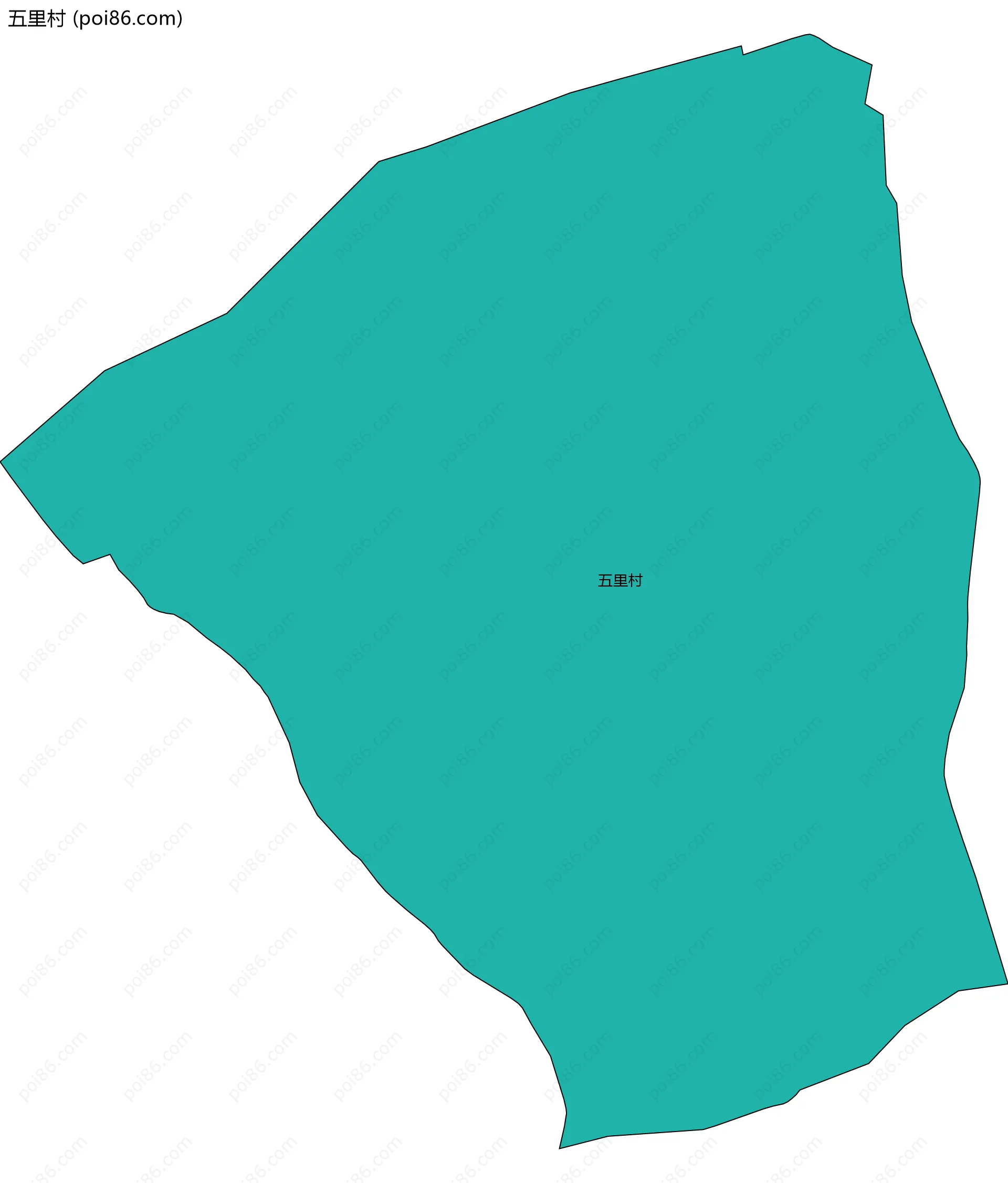 五里村边界地图