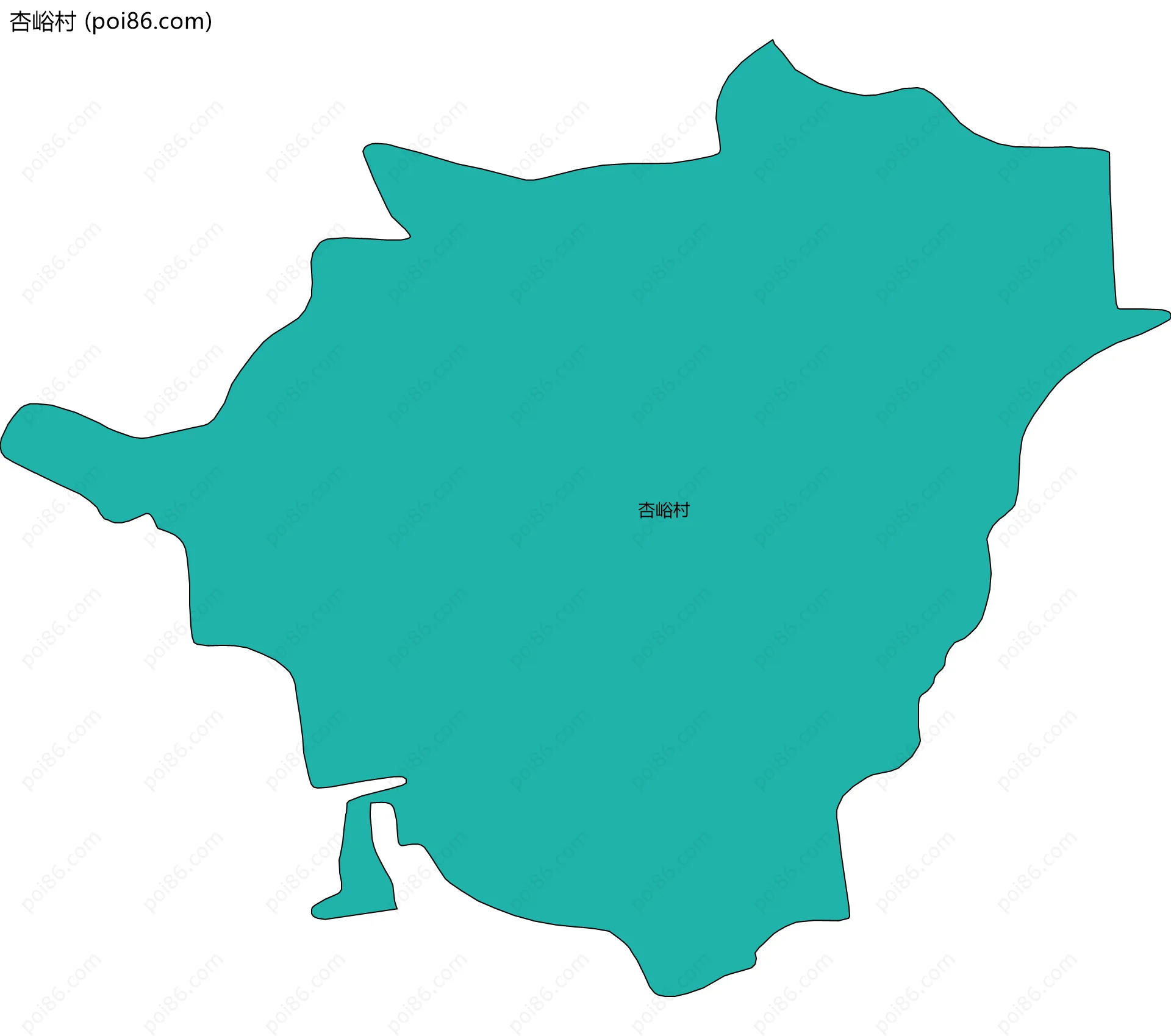 杏峪村边界地图