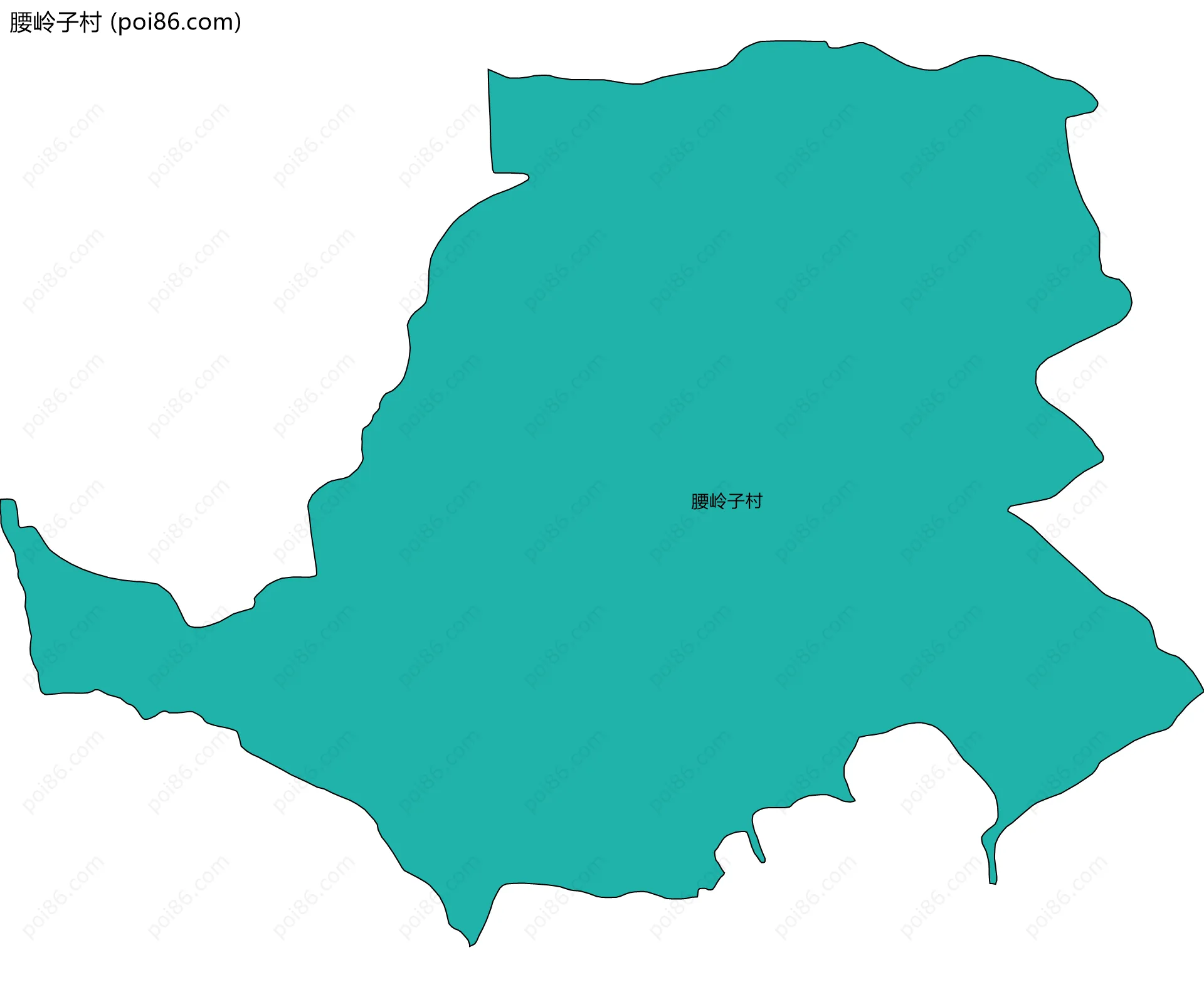 腰岭子村边界地图