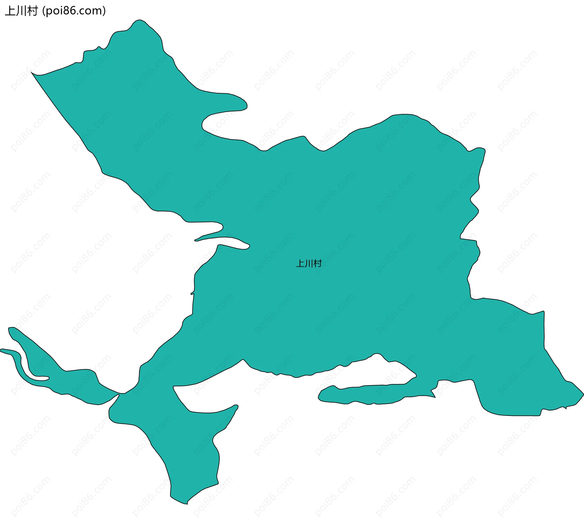 上川村边界地图