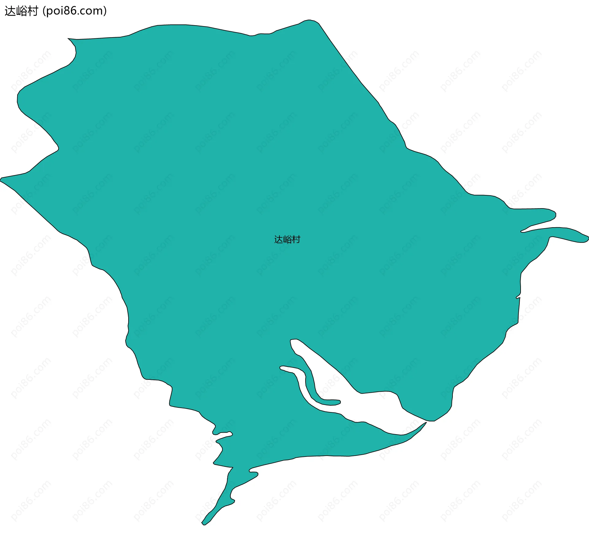 达峪村边界地图
