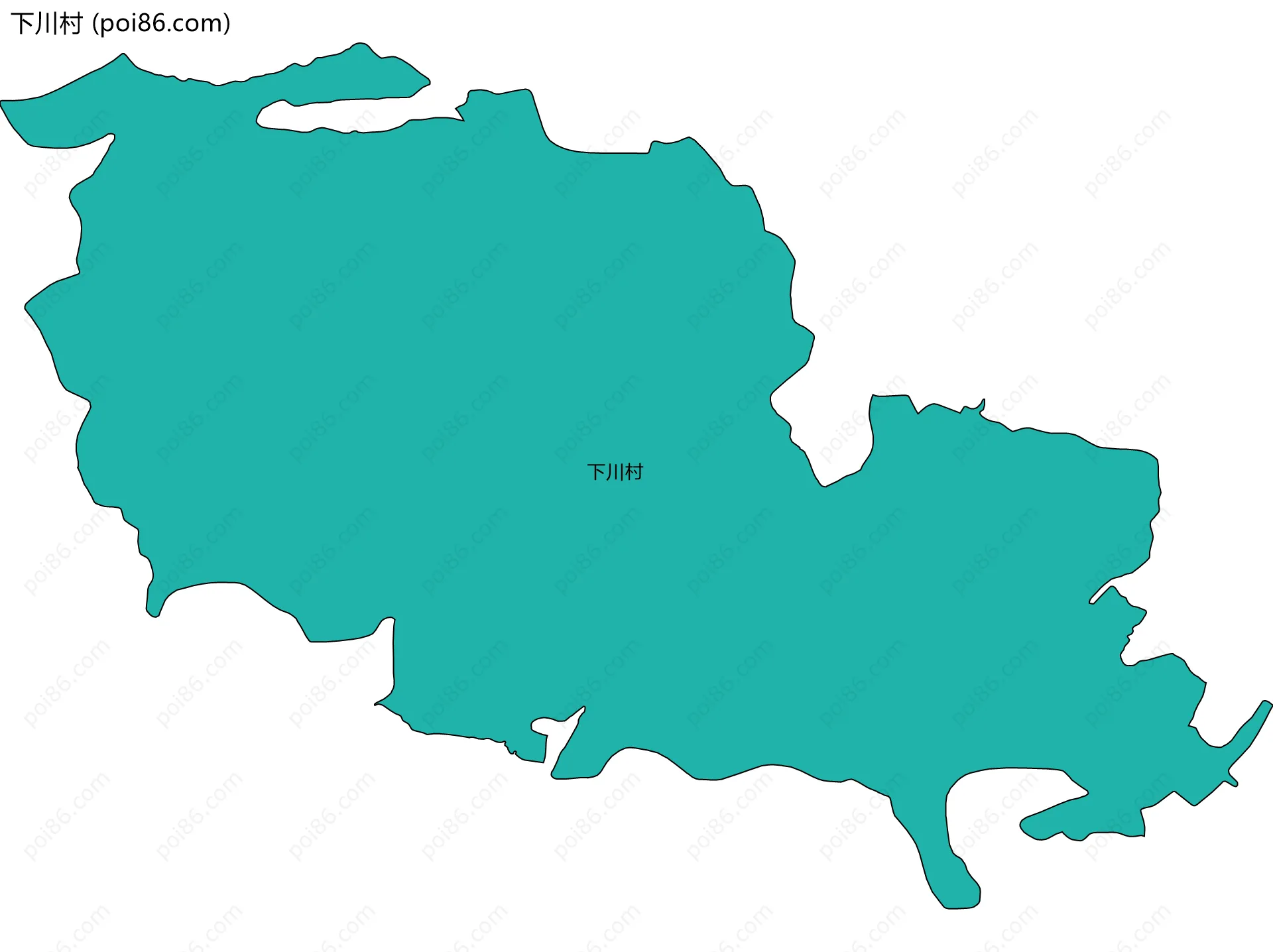 下川村边界地图