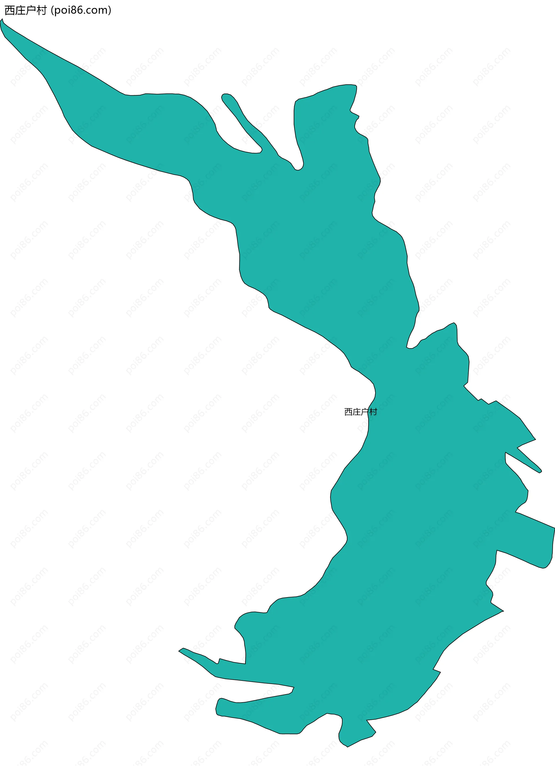 西庄户村边界地图